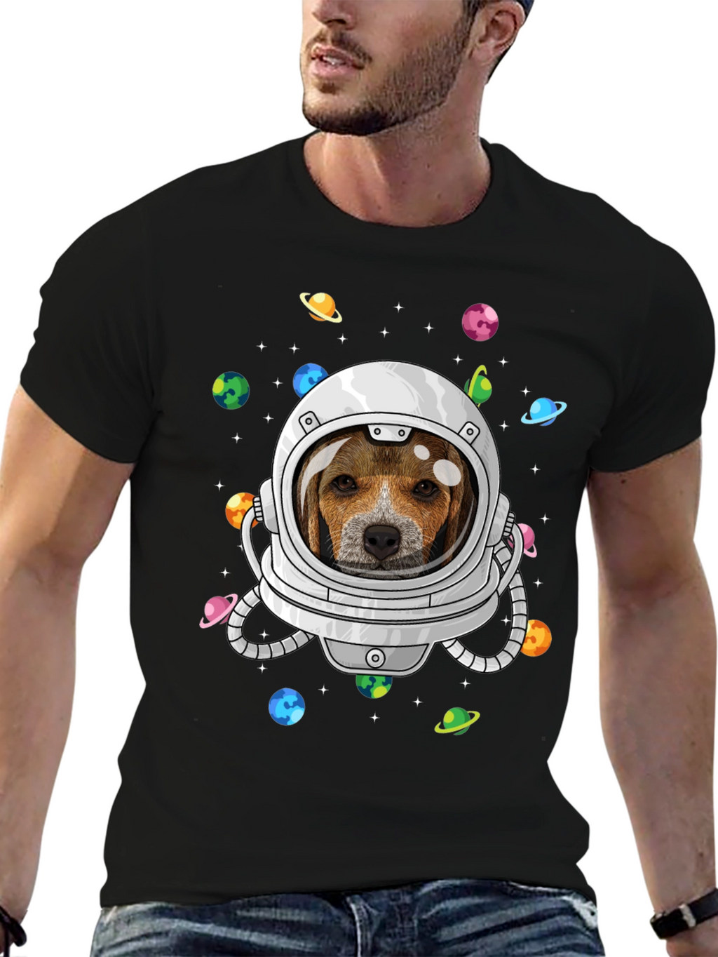Beagle Astronaut T-Shirt – Space Dog Graphic Tee