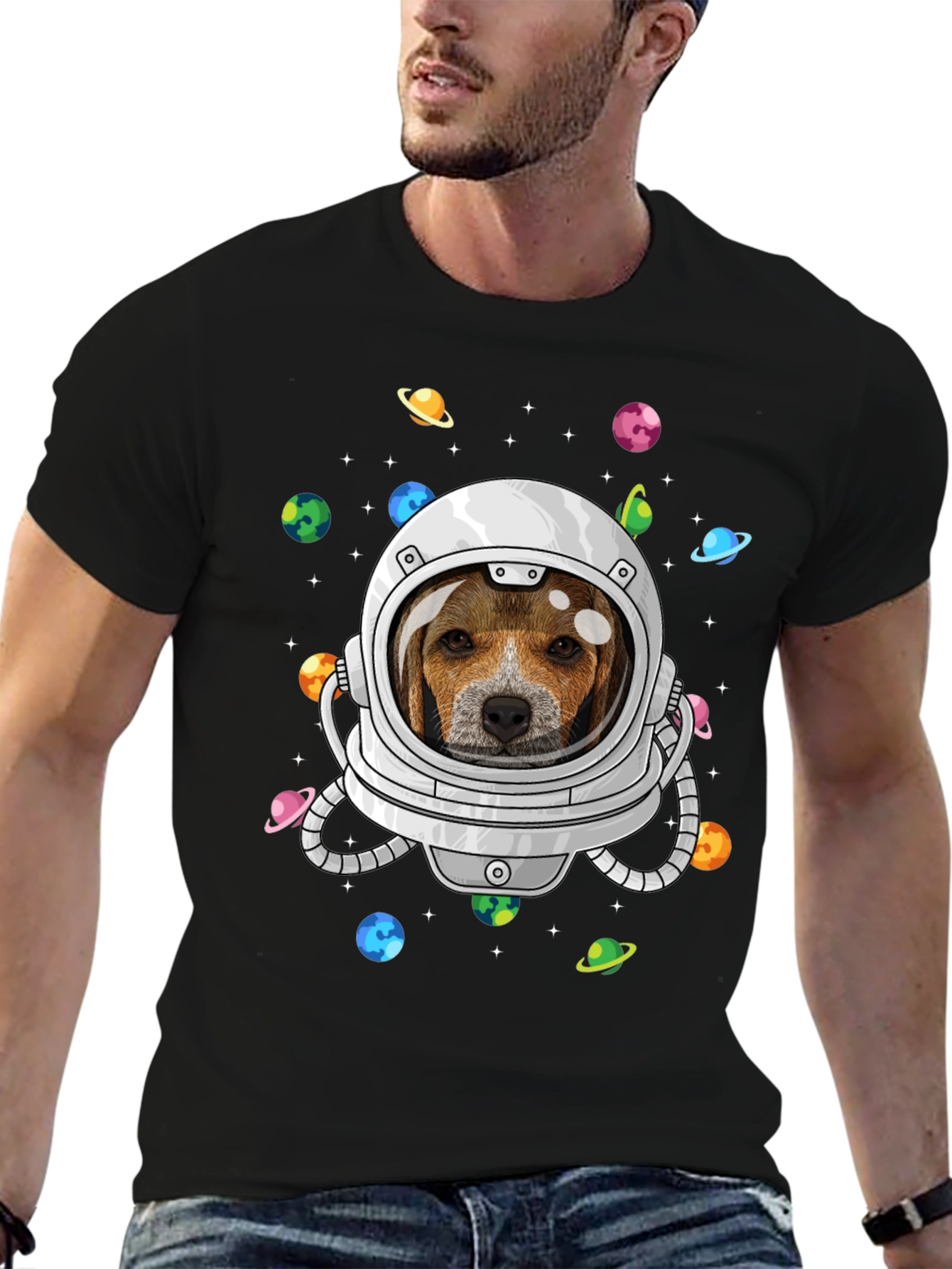 Beagle Astronaut T-Shirt – Space Dog Graphic Tee