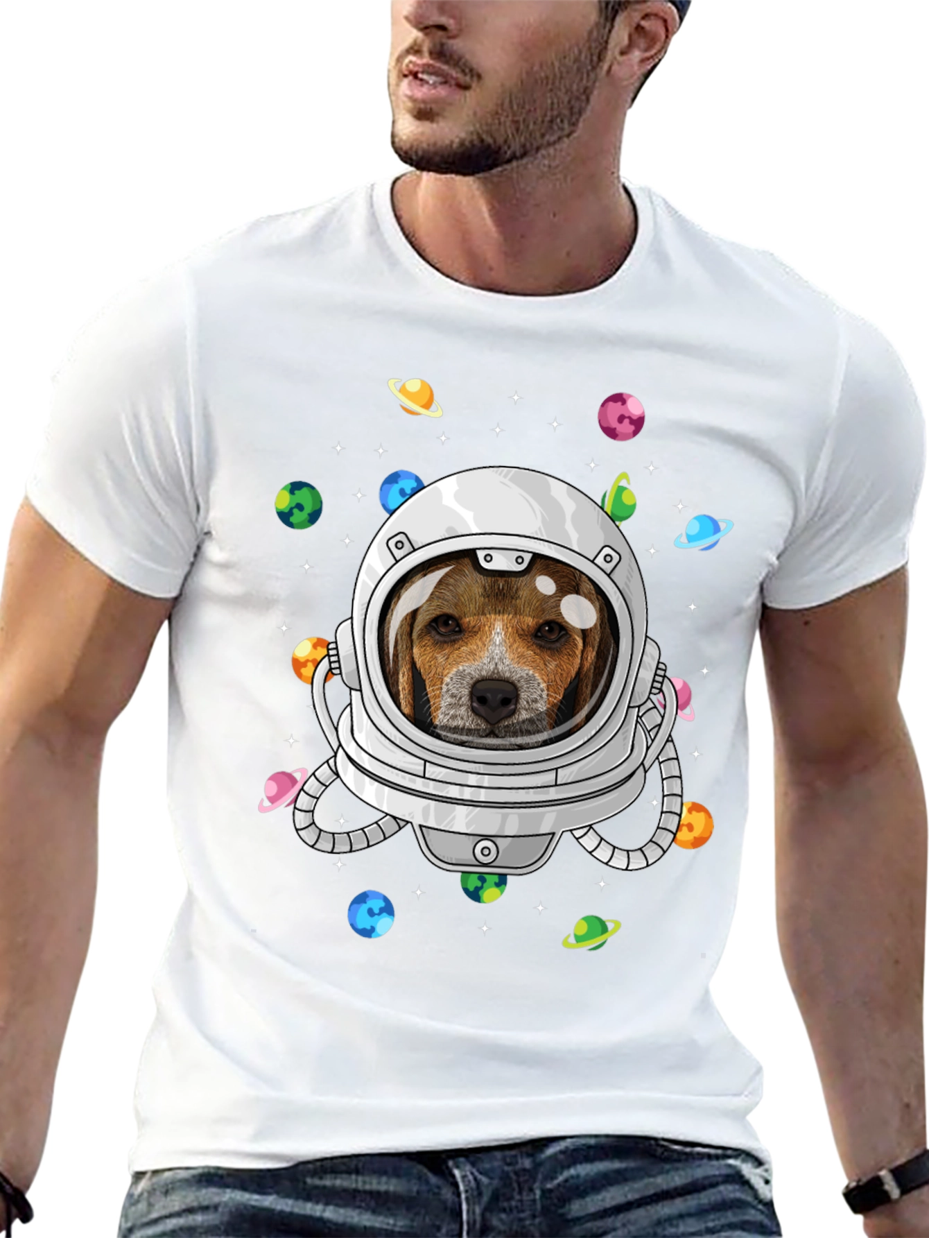 Beagle Astronaut T-Shirt – Space Dog Graphic Tee