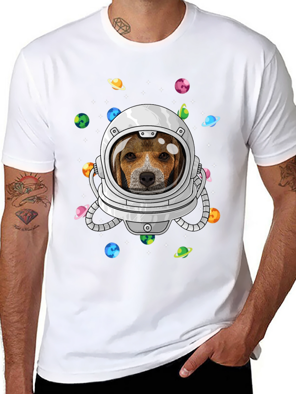 Beagle Astronaut T-Shirt – Space Dog Graphic Tee