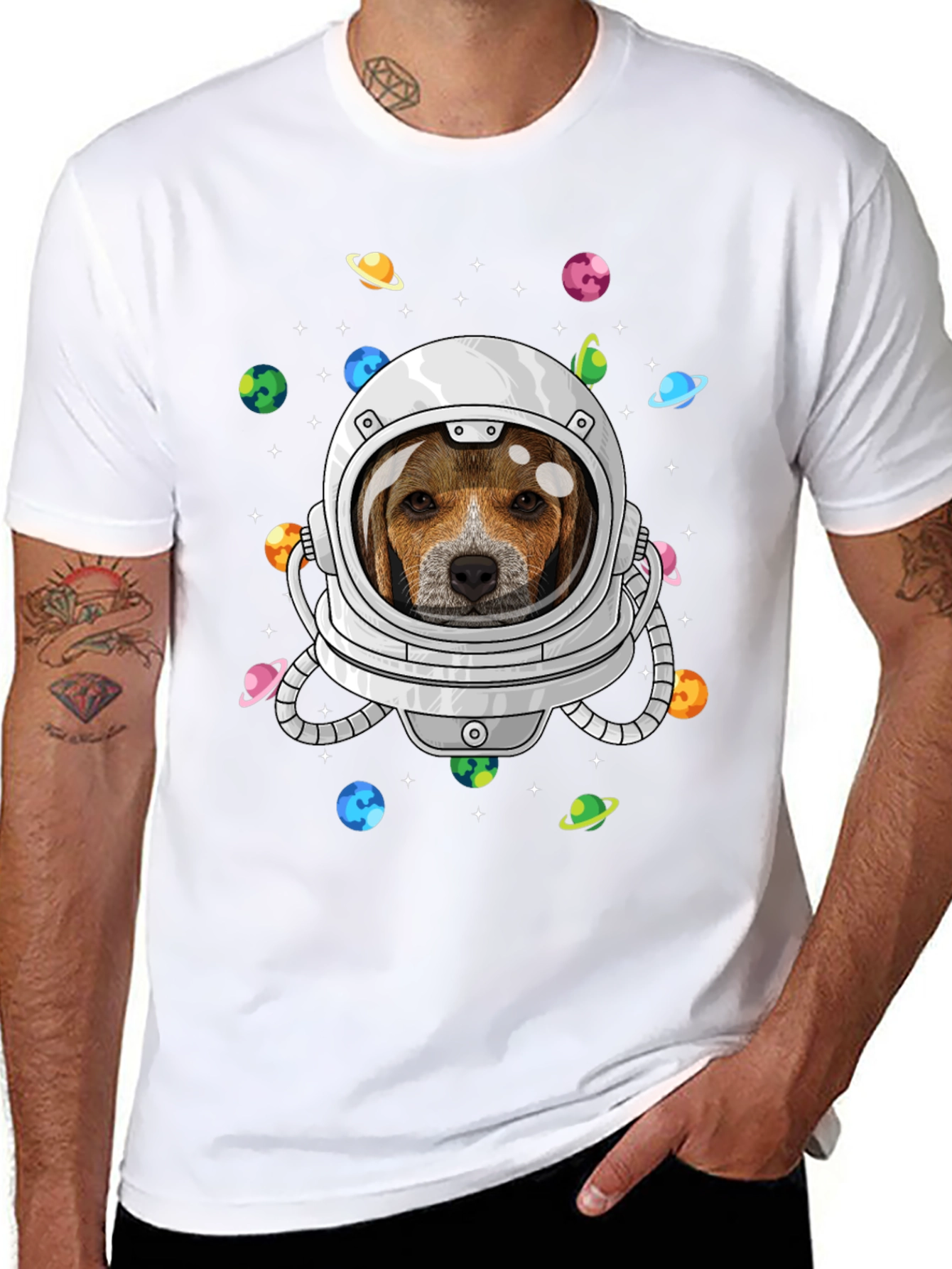 Beagle Astronaut T-Shirt – Space Dog Graphic Tee