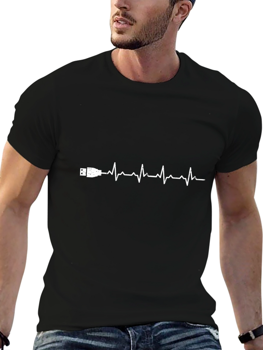 USB Heartbeat T-Shirt - Tech Humor Tee