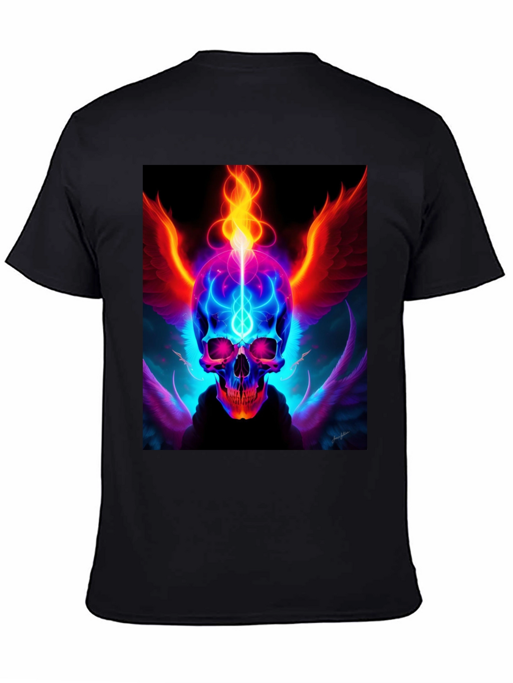 Fiery Skull Graphic Tee - Edgy Design
