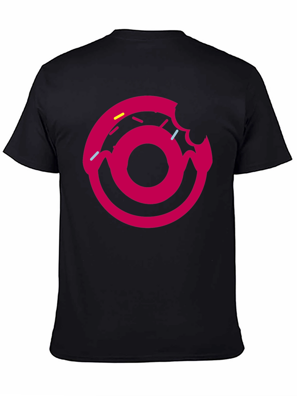 Donut Graphic T-Shirt - Black Fun Casual Tee