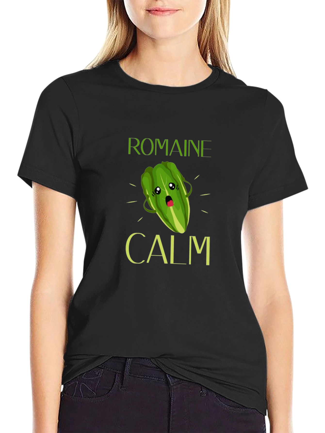 Romaine Calm T-Shirt Funny Vegetable Pun Tee