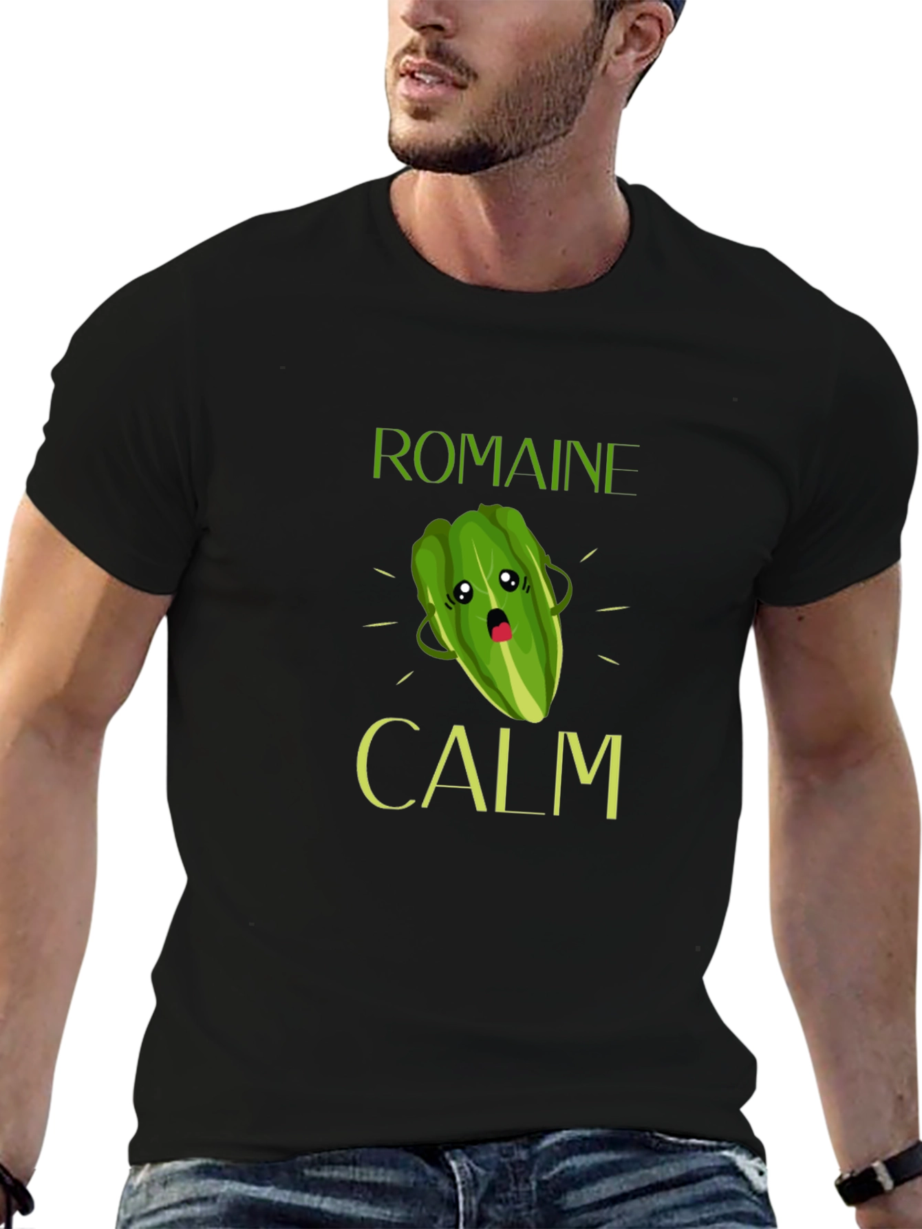 Romaine Calm T-Shirt Funny Vegetable Pun Tee