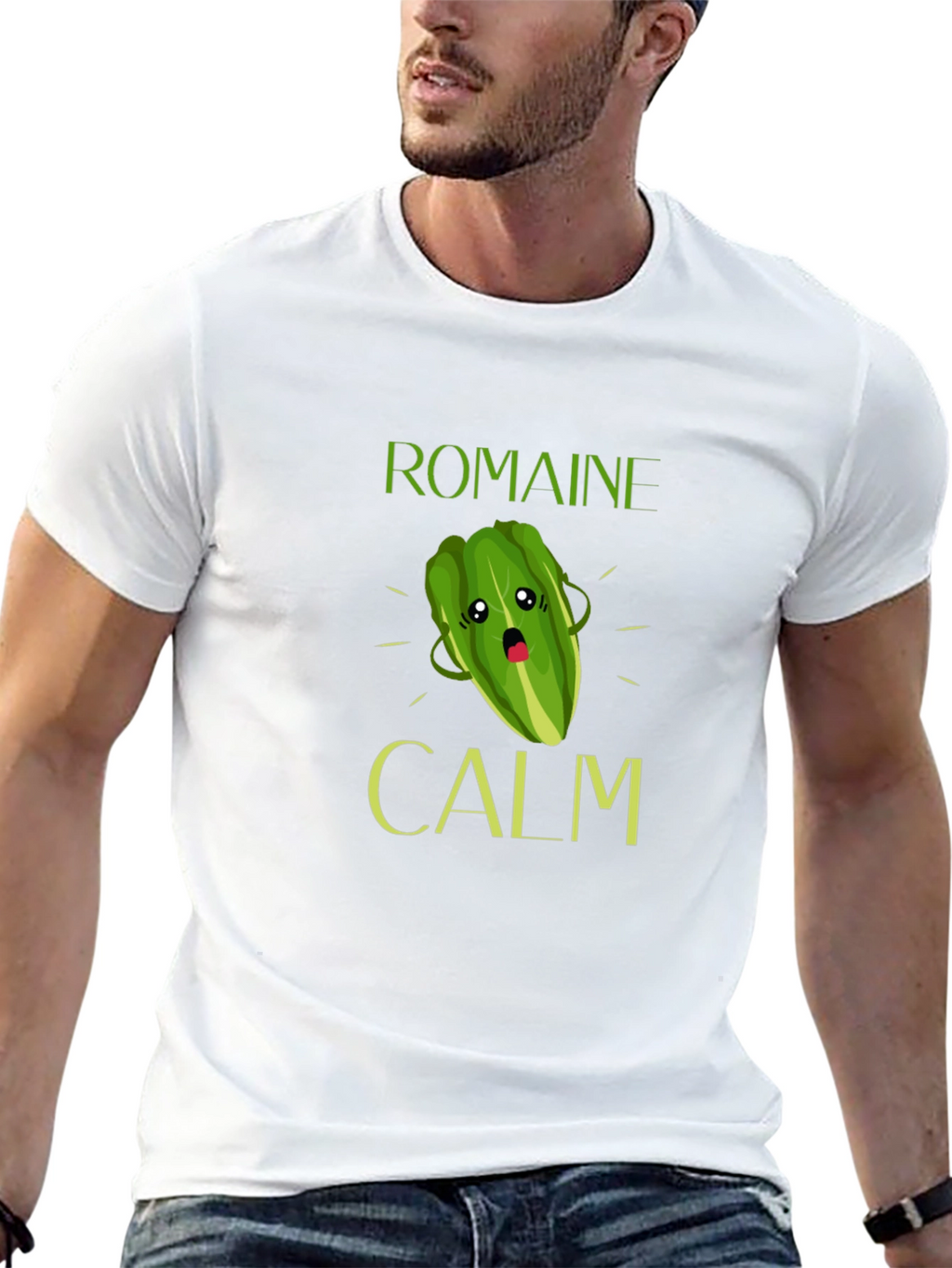 Romaine Calm T-Shirt Funny Vegetable Pun Tee
