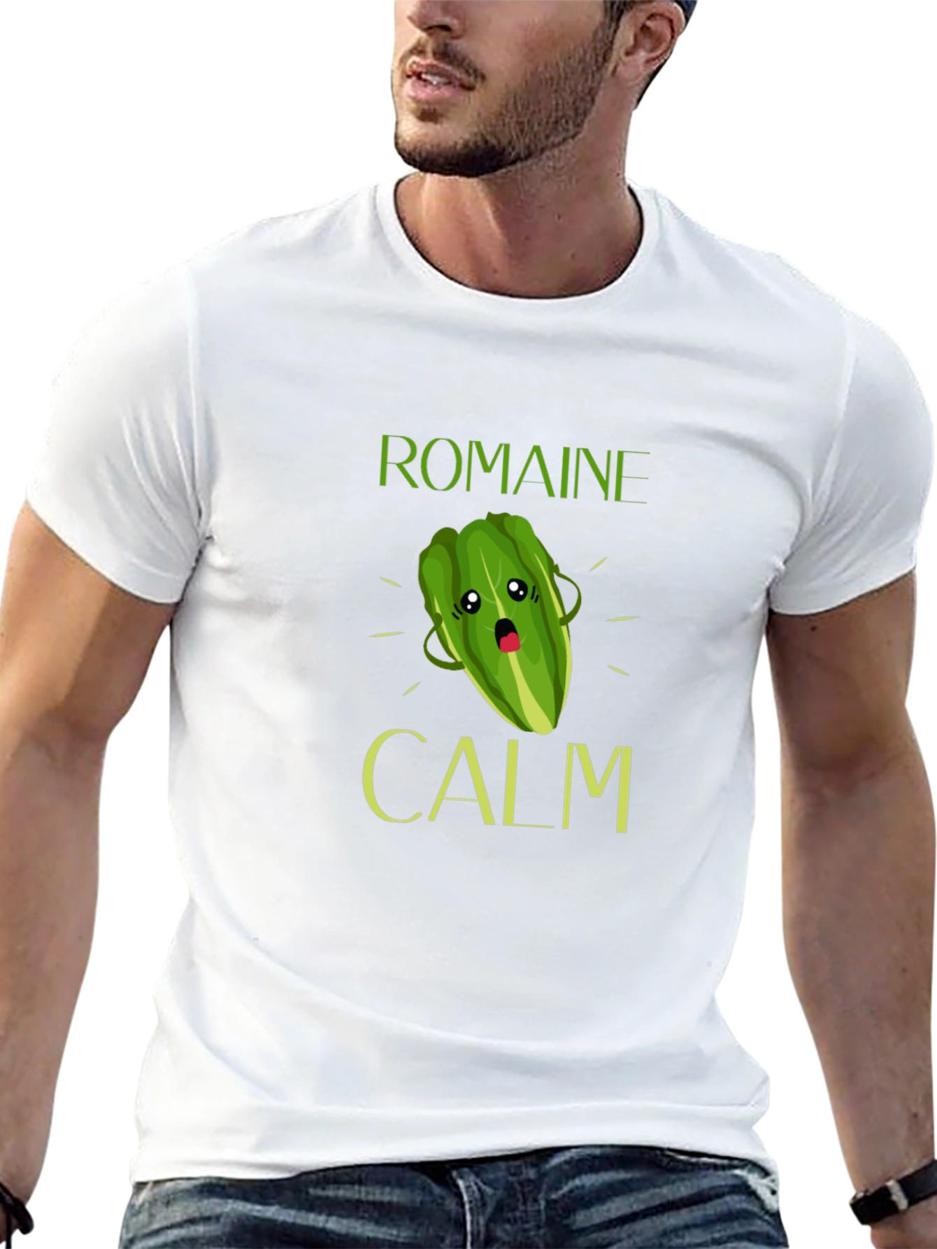 Romaine Calm T-Shirt Funny Vegetable Pun Tee