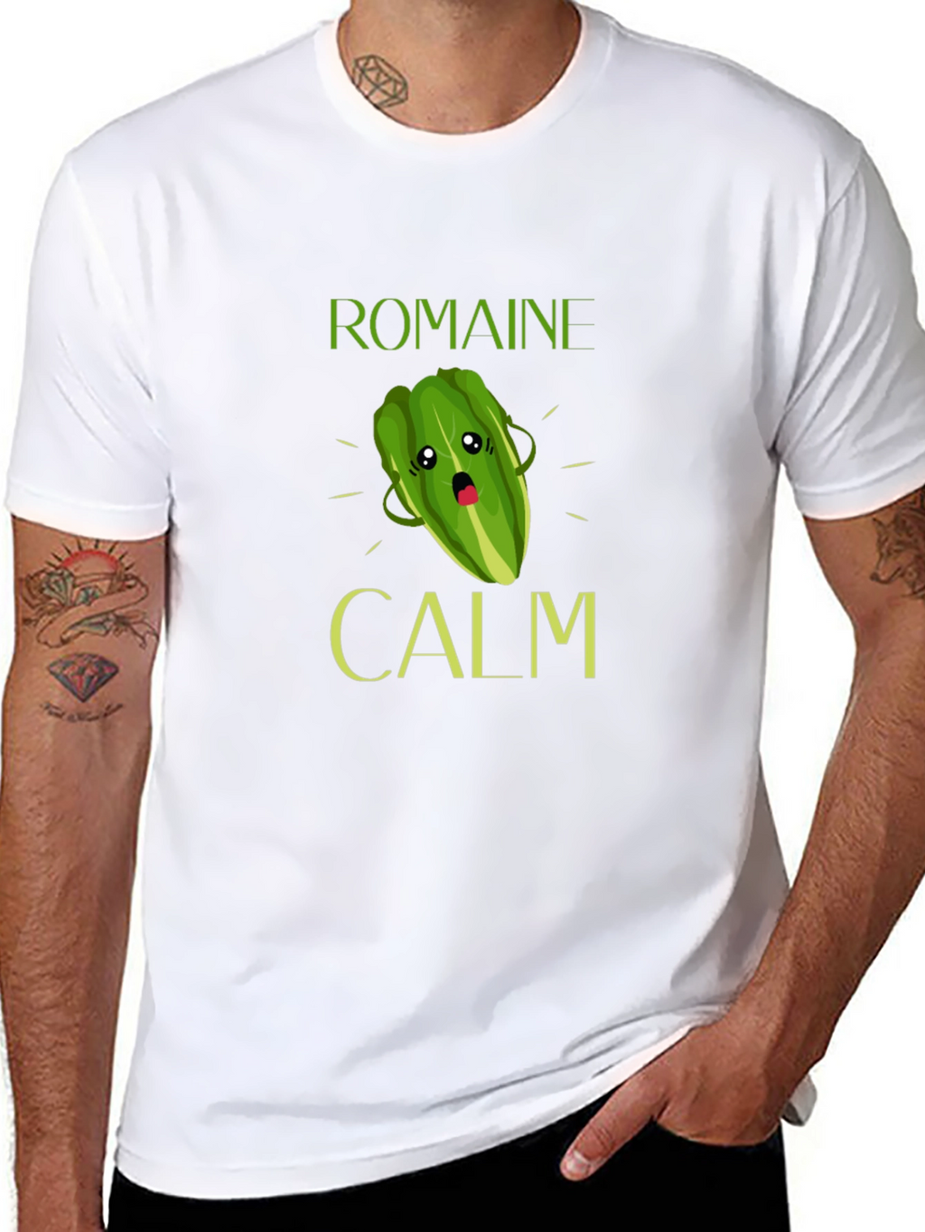 Romaine Calm T-Shirt Funny Vegetable Pun Tee