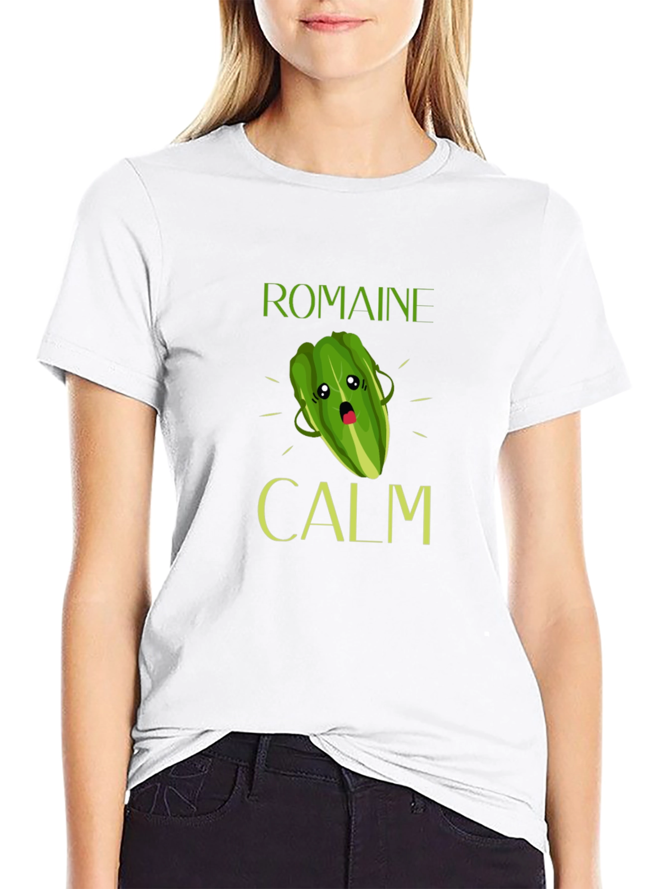Romaine Calm T-Shirt Funny Vegetable Pun Tee