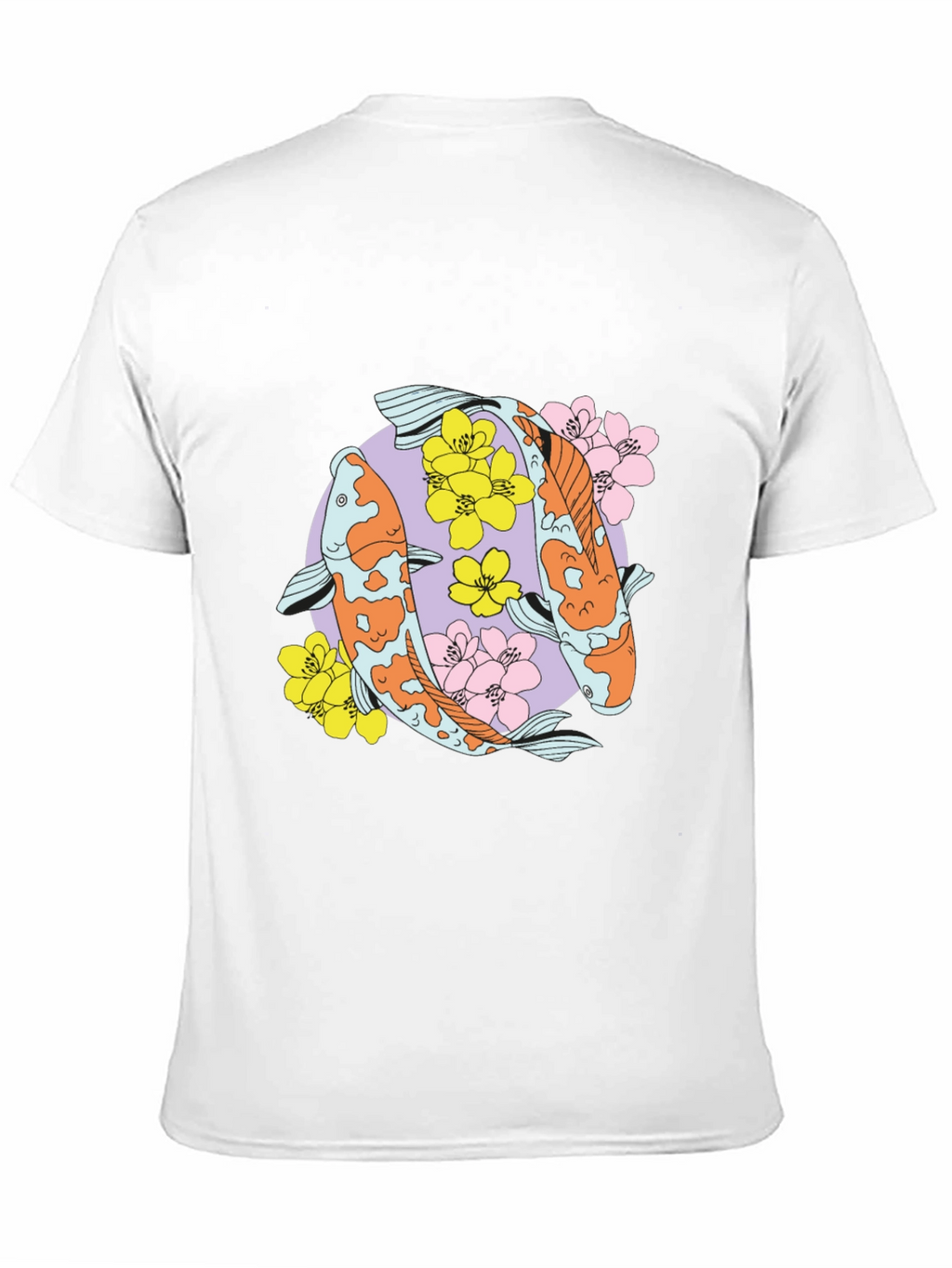 Koi Fish Graphic Tee - Trendy Black T-Shirt