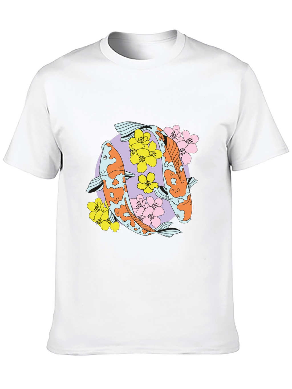 Koi Fish Graphic Tee - Trendy Black T-Shirt