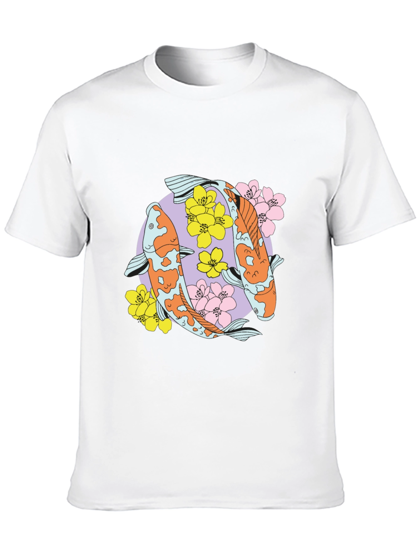 Koi Fish Graphic Tee - Trendy Black T-Shirt