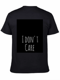 I Dont Care Graphic Tee - Black