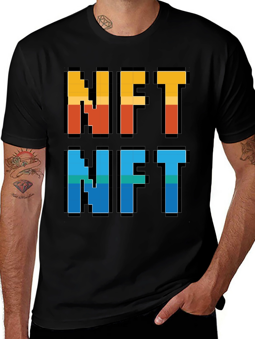 Pixelated NFT T-Shirt - Crypto Art Fashion