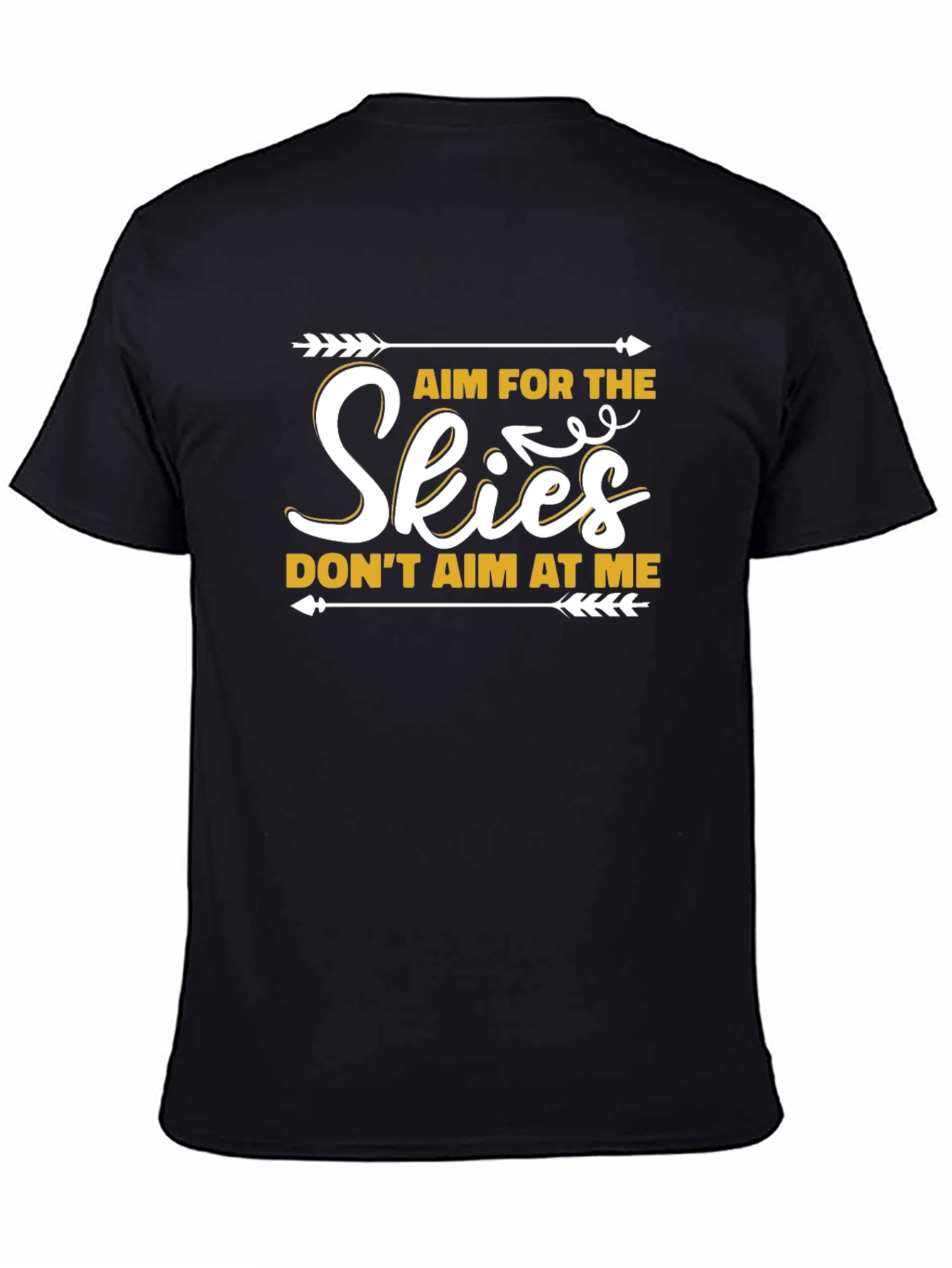 Aim for the Skies Graphic T-Shirt - Black Cotton Tee