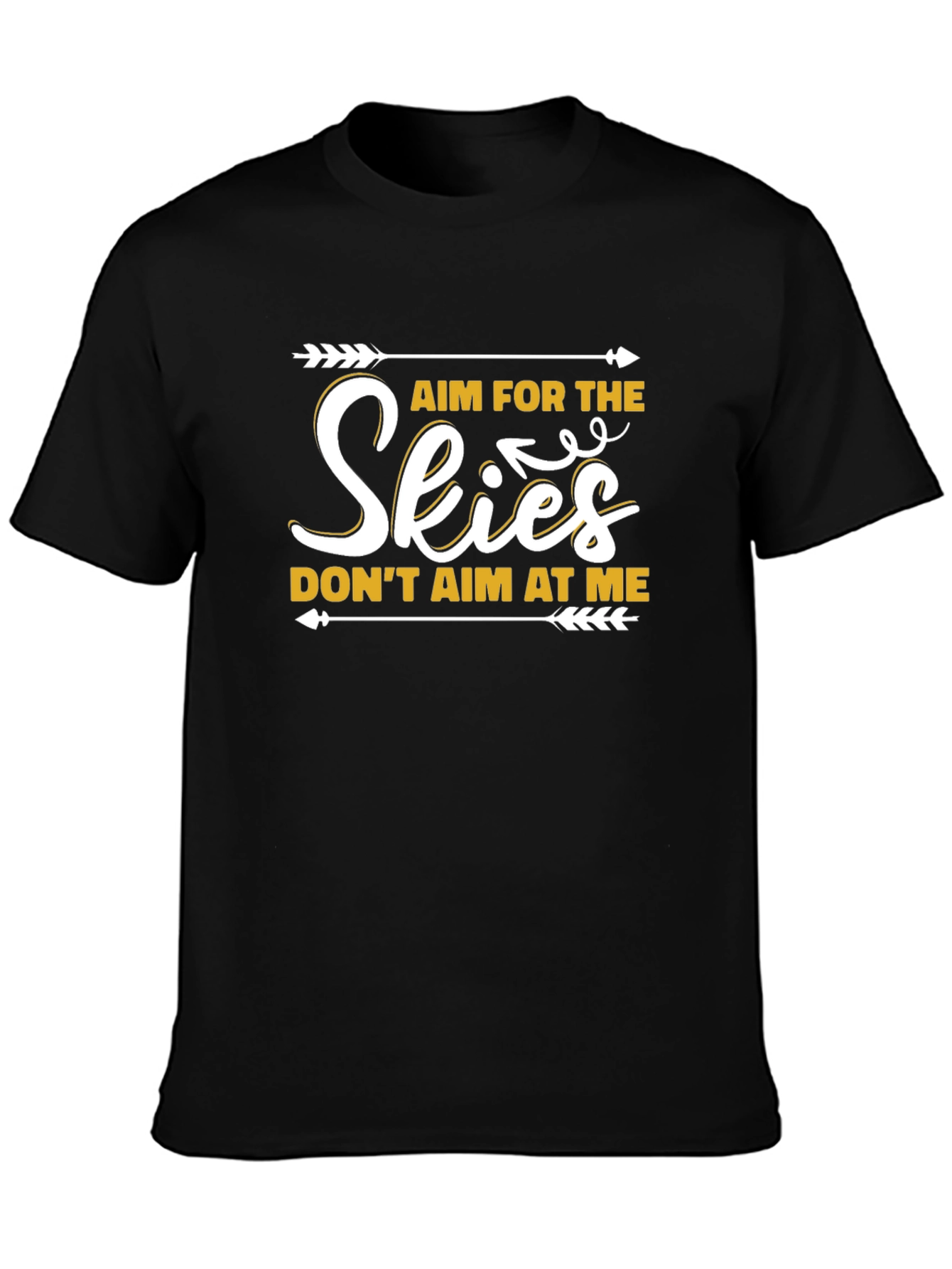 Aim for the Skies Graphic T-Shirt - Black Cotton Tee