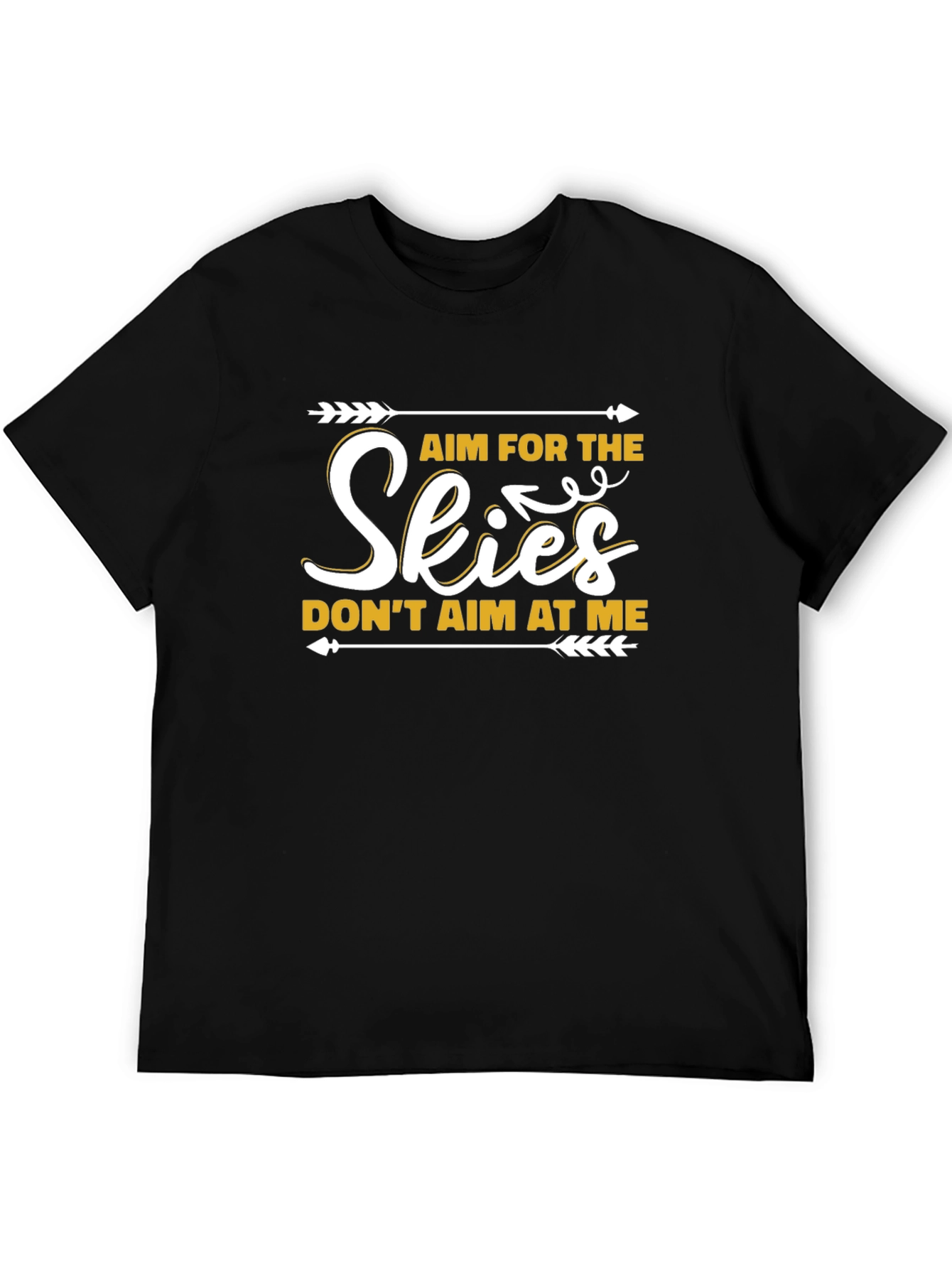 Aim for the Skies Graphic T-Shirt - Black Cotton Tee