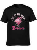 Life is About Balance Flamingo Graphic T-Shirt
