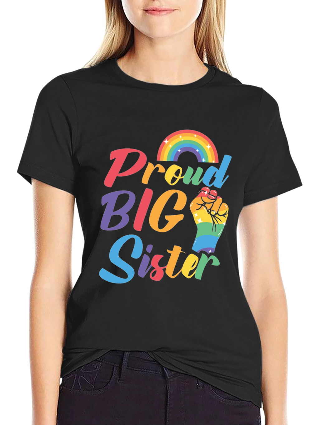 Proud Big Sister Rainbow Pride T-Shirt