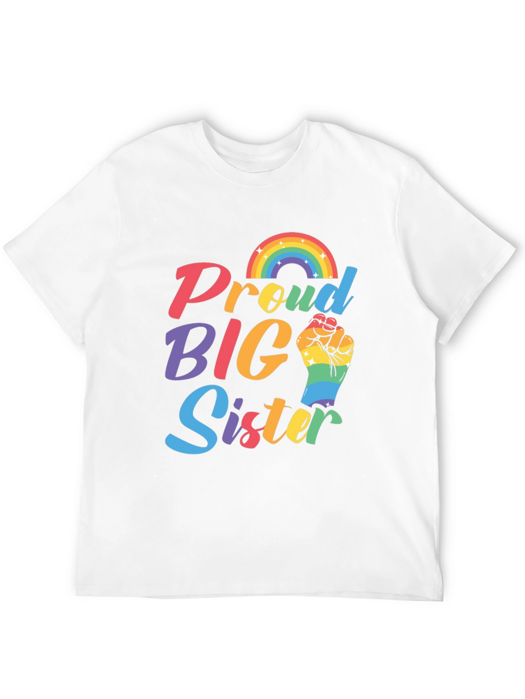 Proud Big Sister Rainbow Pride T-Shirt