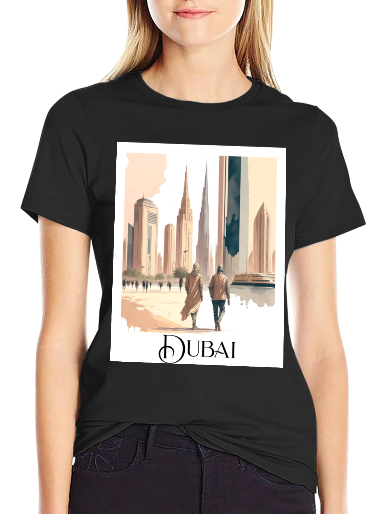 Dubai Cityscape Graphic Tee