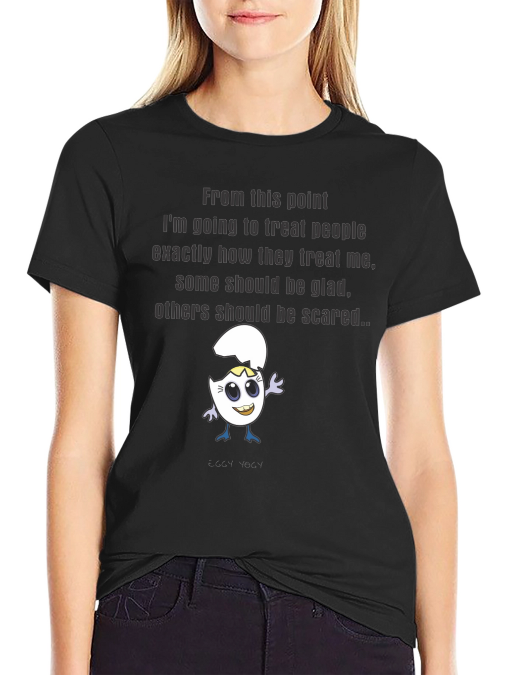 Treat People Black Graphic T-Shirt