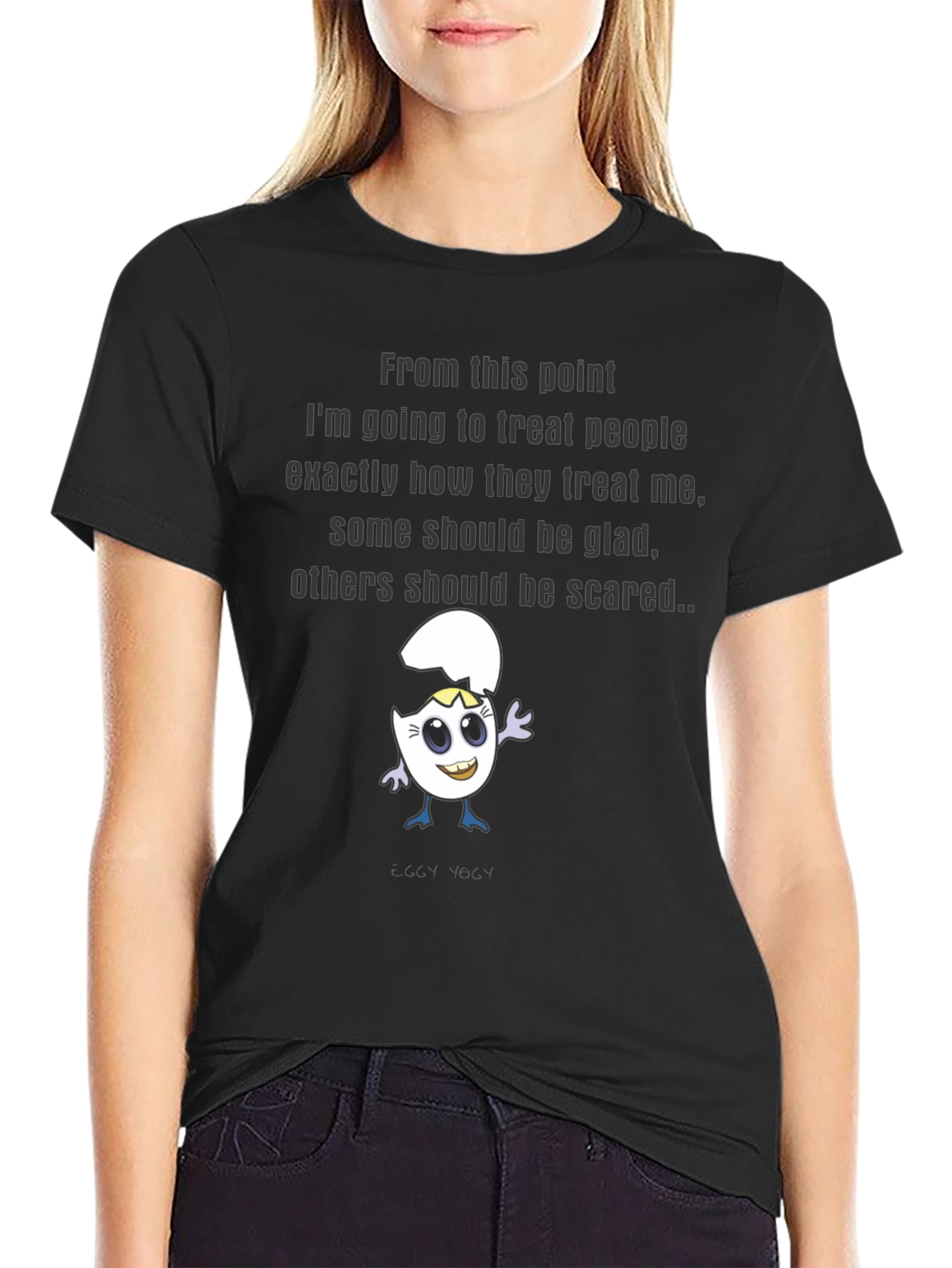 Treat People Black Graphic T-Shirt