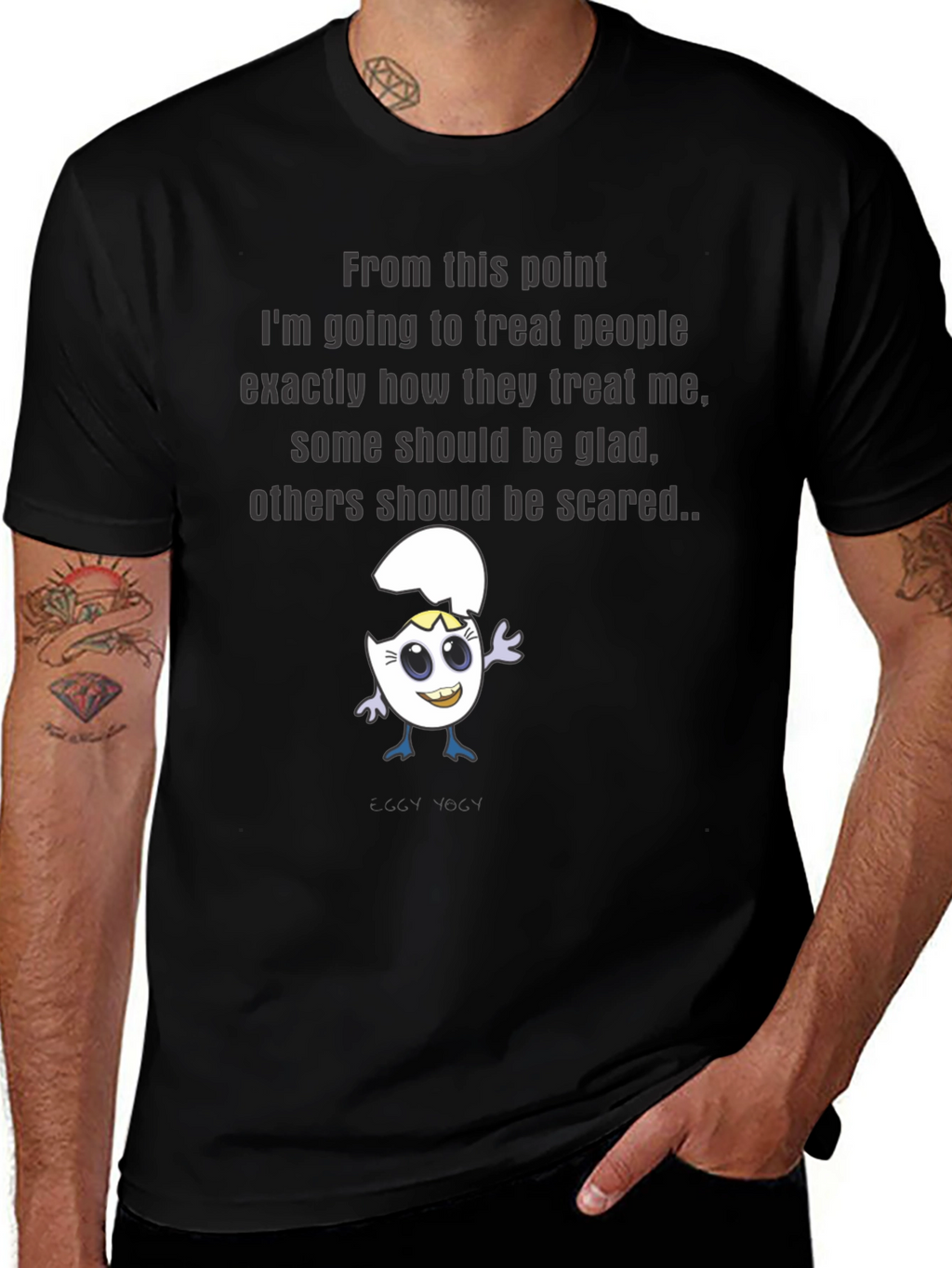 Treat People Black Graphic T-Shirt
