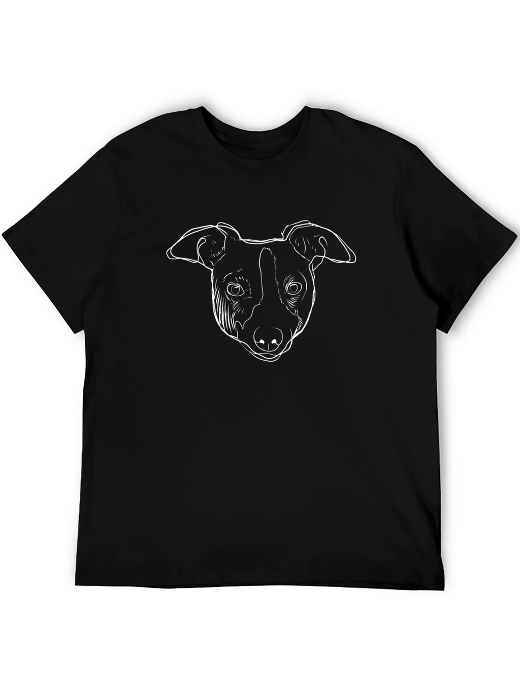 Dog Line Art Black Tee