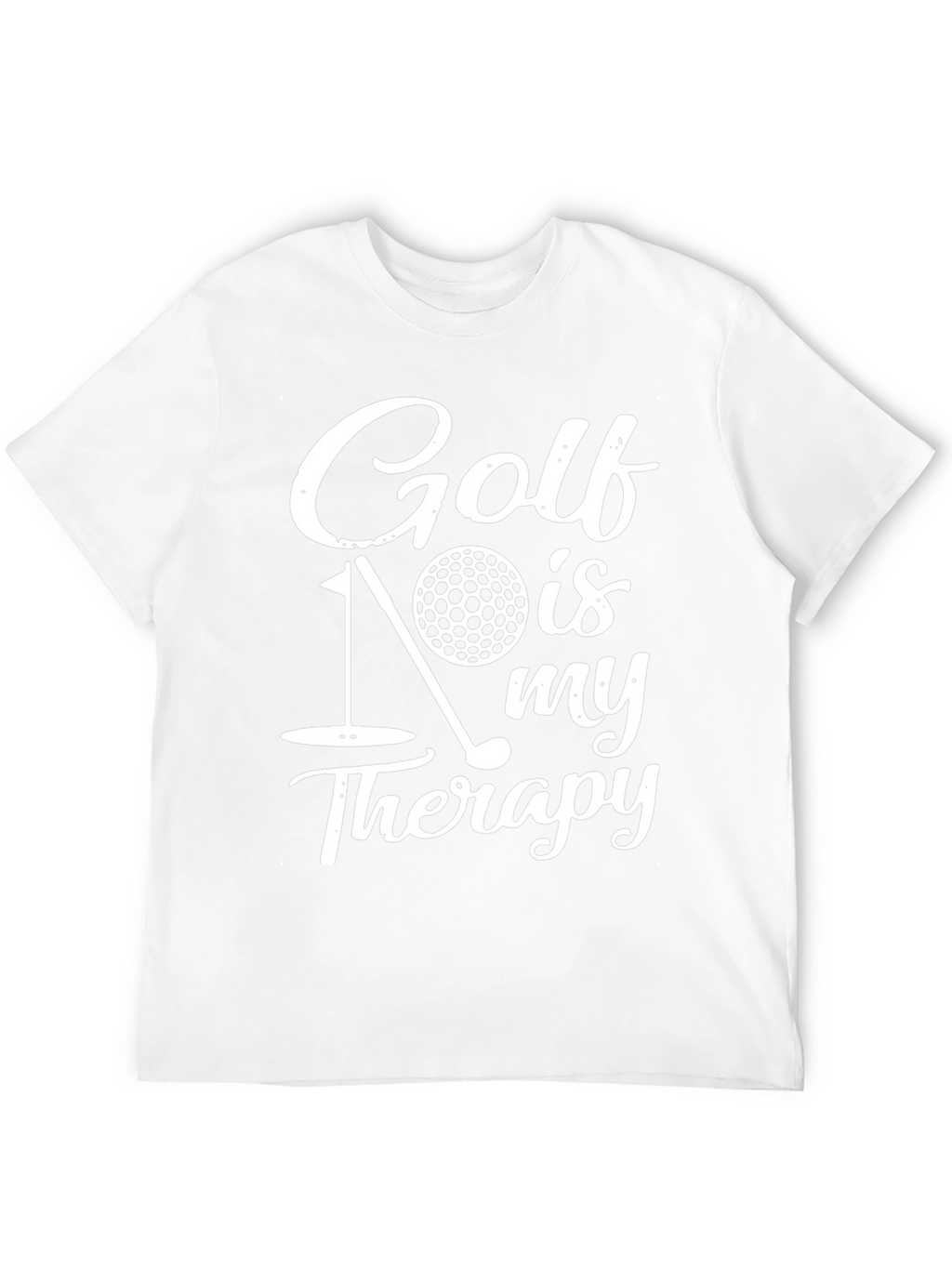 Golf Is My Therapy Graphic Tee - Black