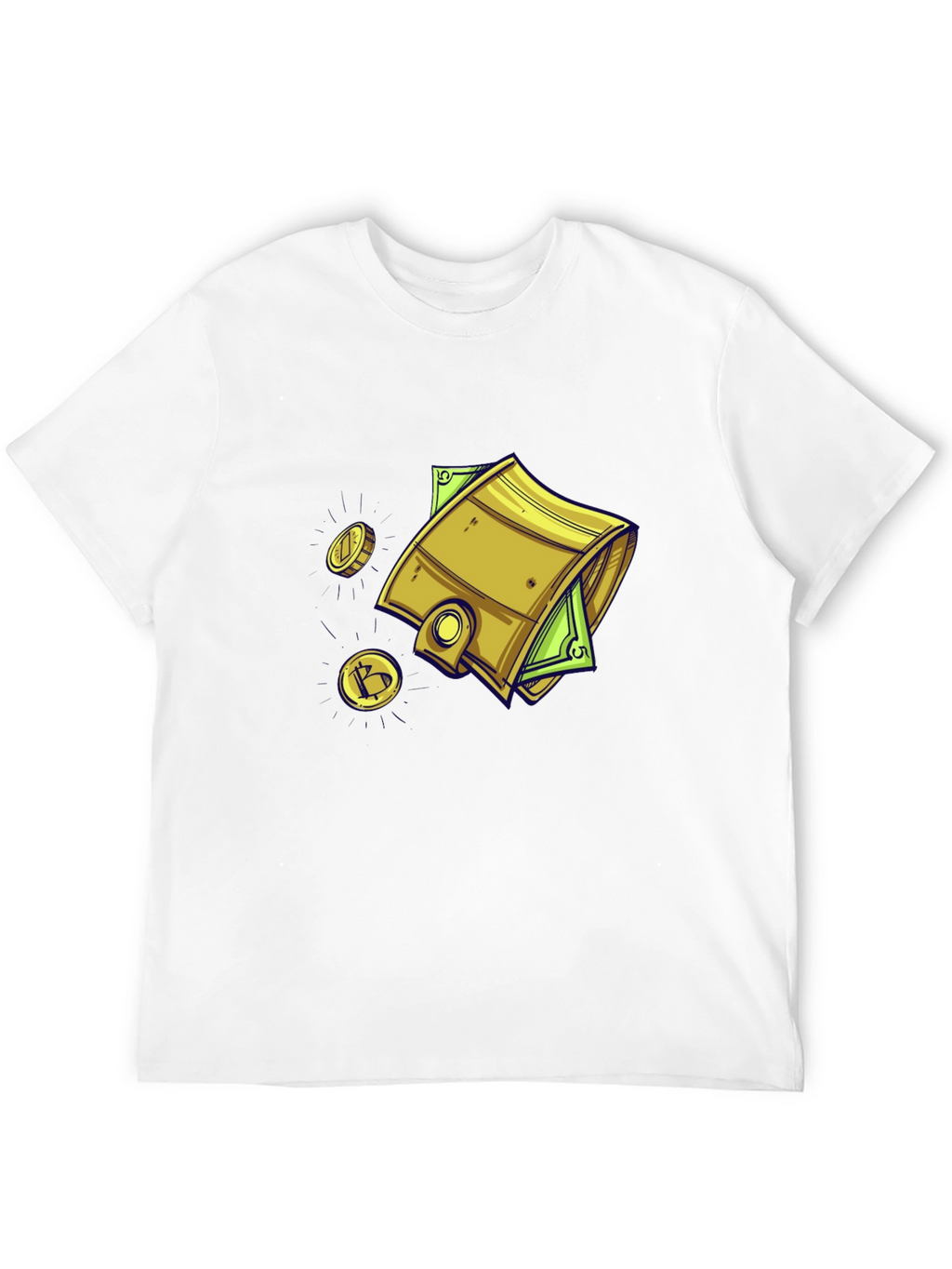 Money Wallet T-Shirt - Black Cotton Graphic Tee