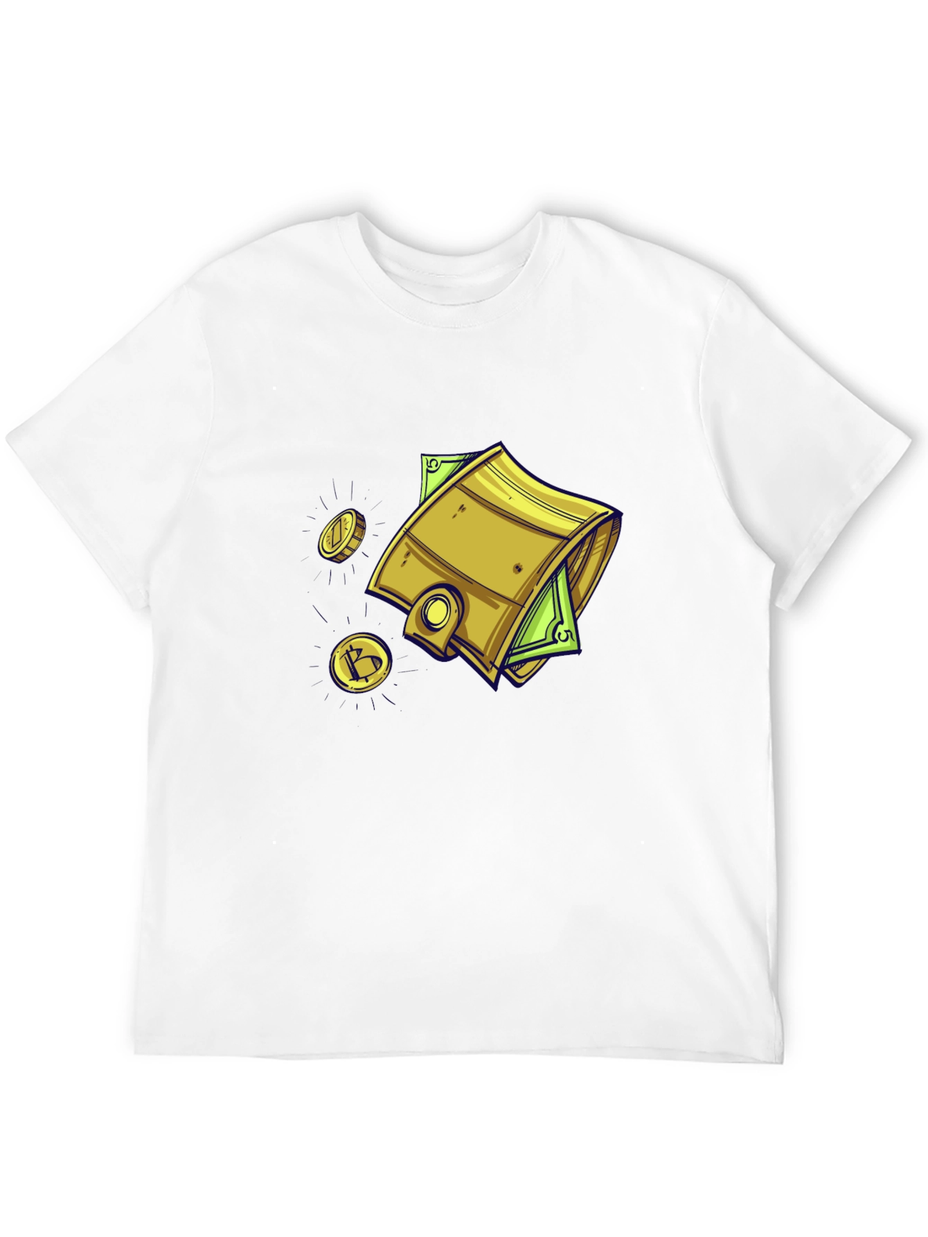 Money Wallet T-Shirt - Black Cotton Graphic Tee
