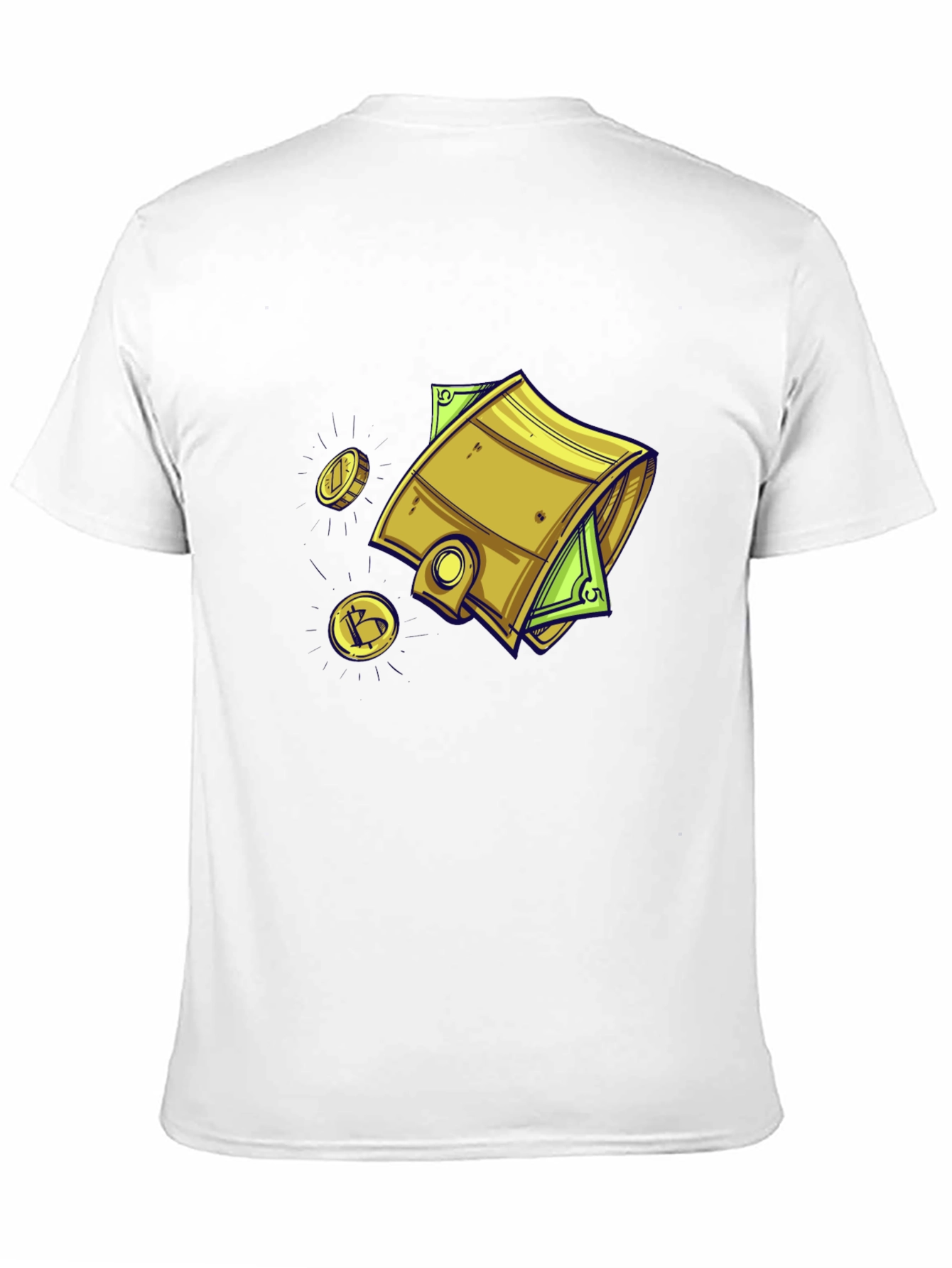 Money Wallet T-Shirt - Black Cotton Graphic Tee