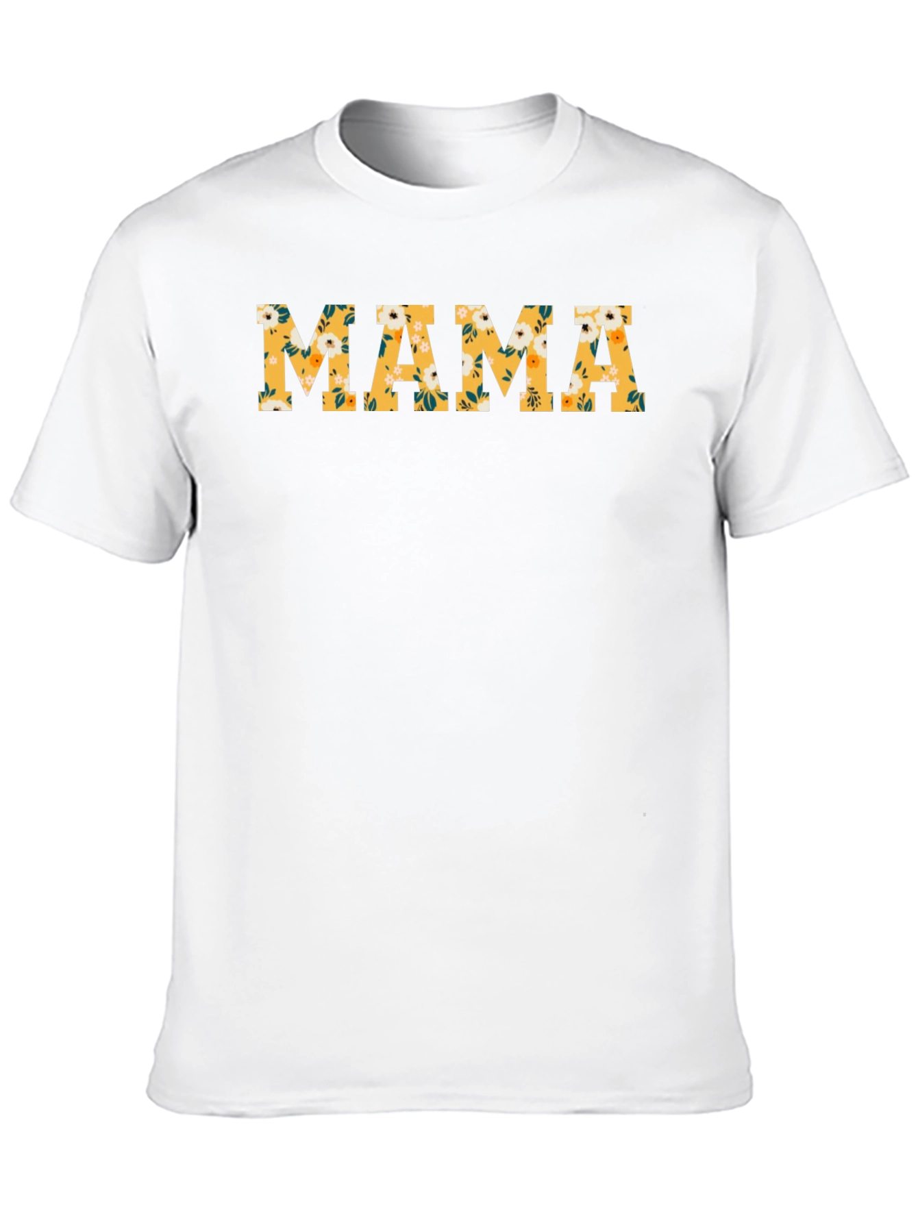 Floral Mama Graphic T-Shirt - Black Cotton Tee
