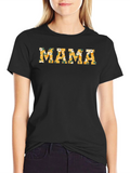 Floral Mama Graphic T-Shirt - Black Cotton Tee