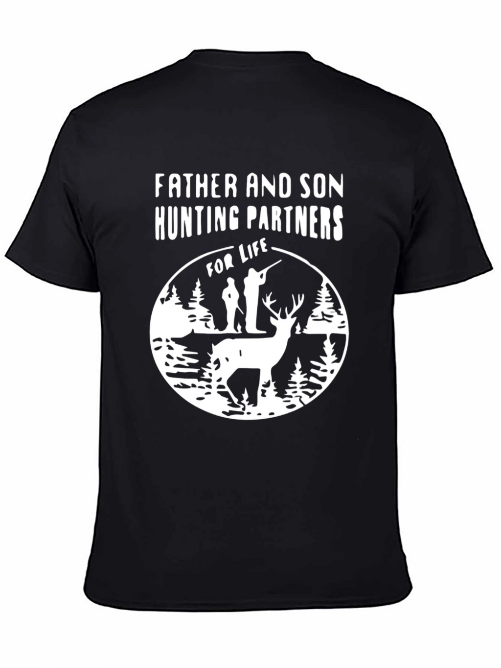 Father and Son Hunting Partners Black T-Shirt
