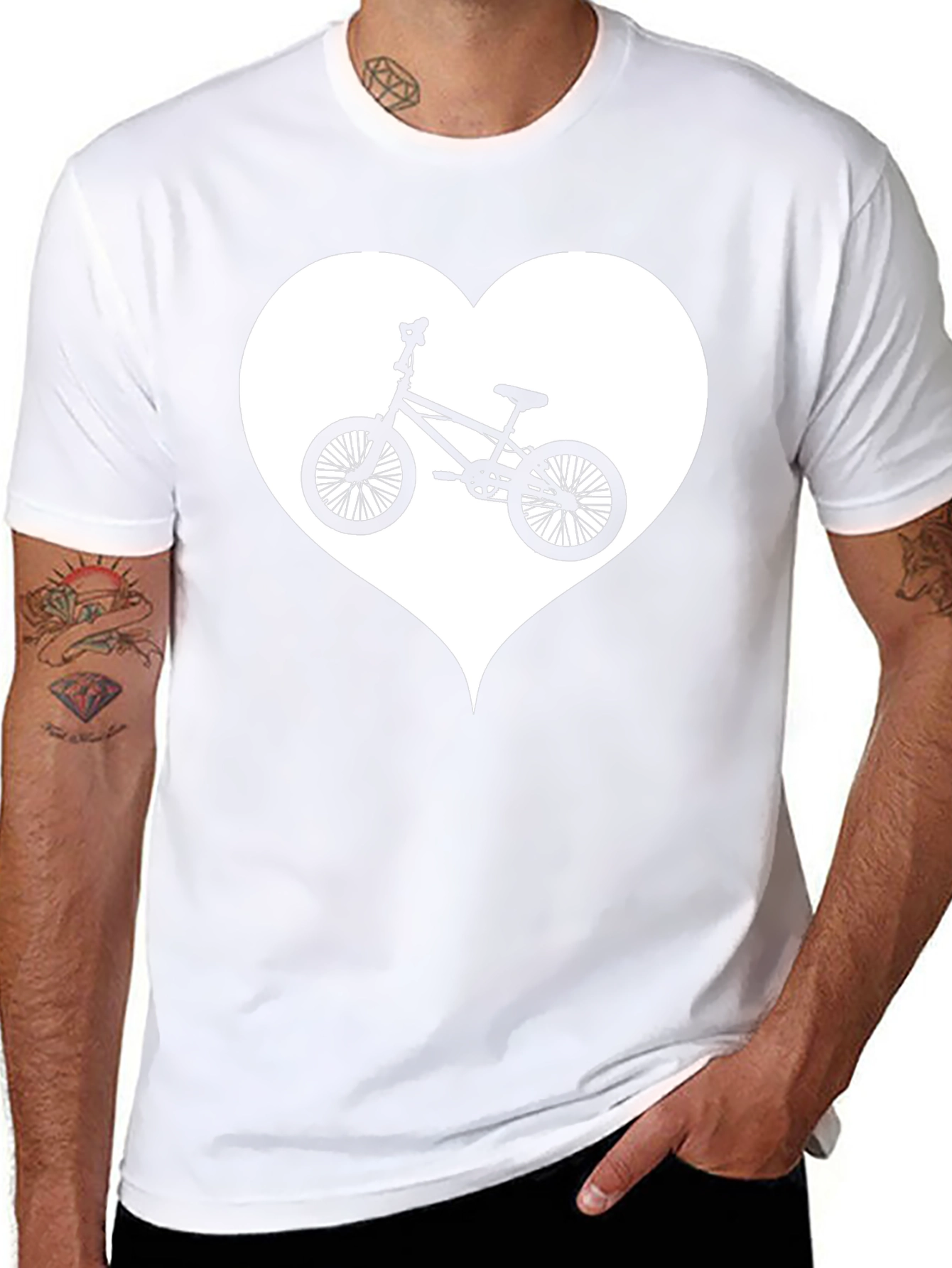 Bike Heart Graphic Tee - Stylish Casual Wear