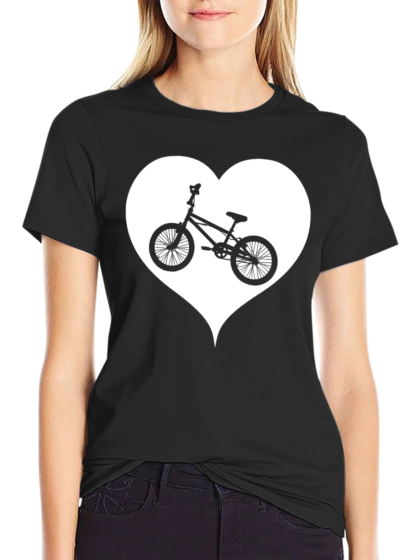 Bike Heart Graphic Tee - Stylish Casual Wear