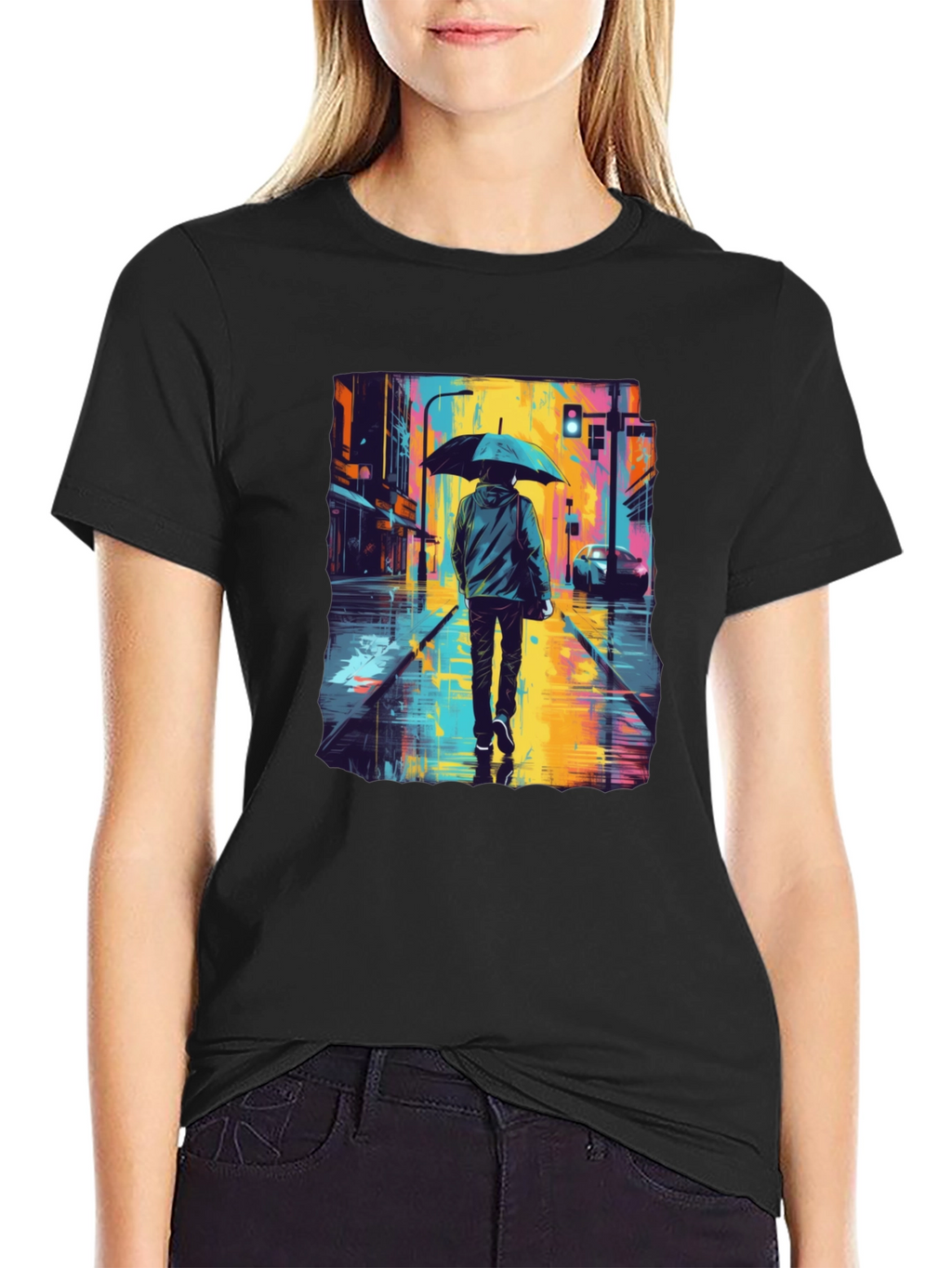 Rainy Day Street Art T-Shirt