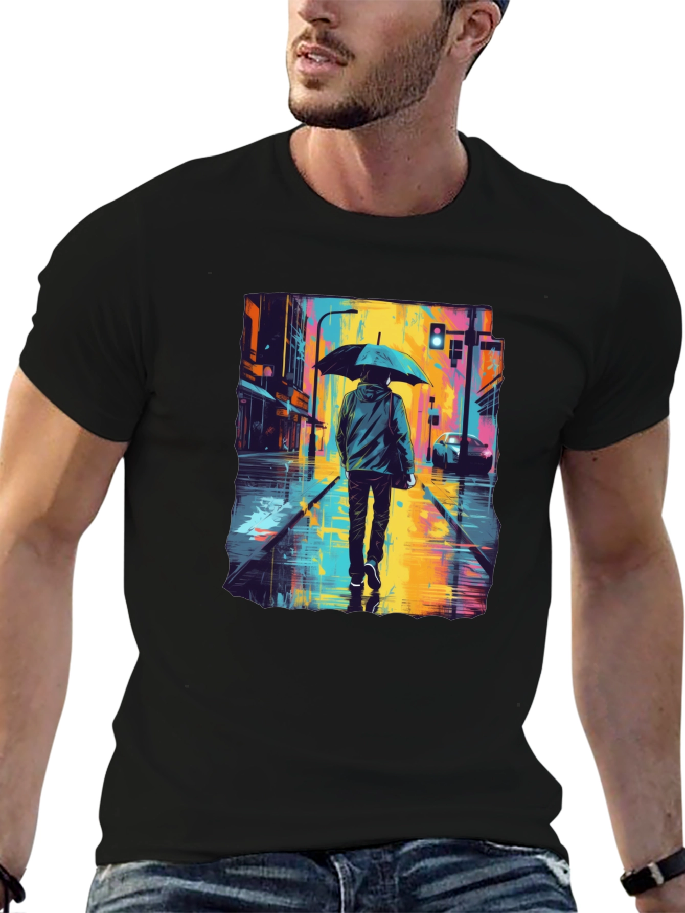 Rainy Day Street Art T-Shirt
