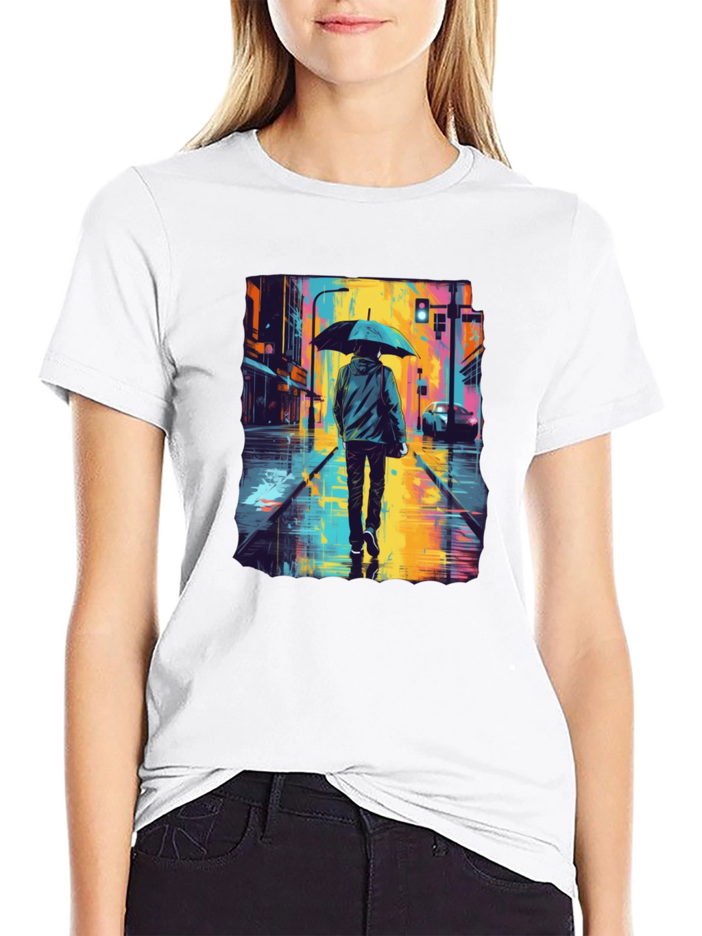 Rainy Day Street Art T-Shirt