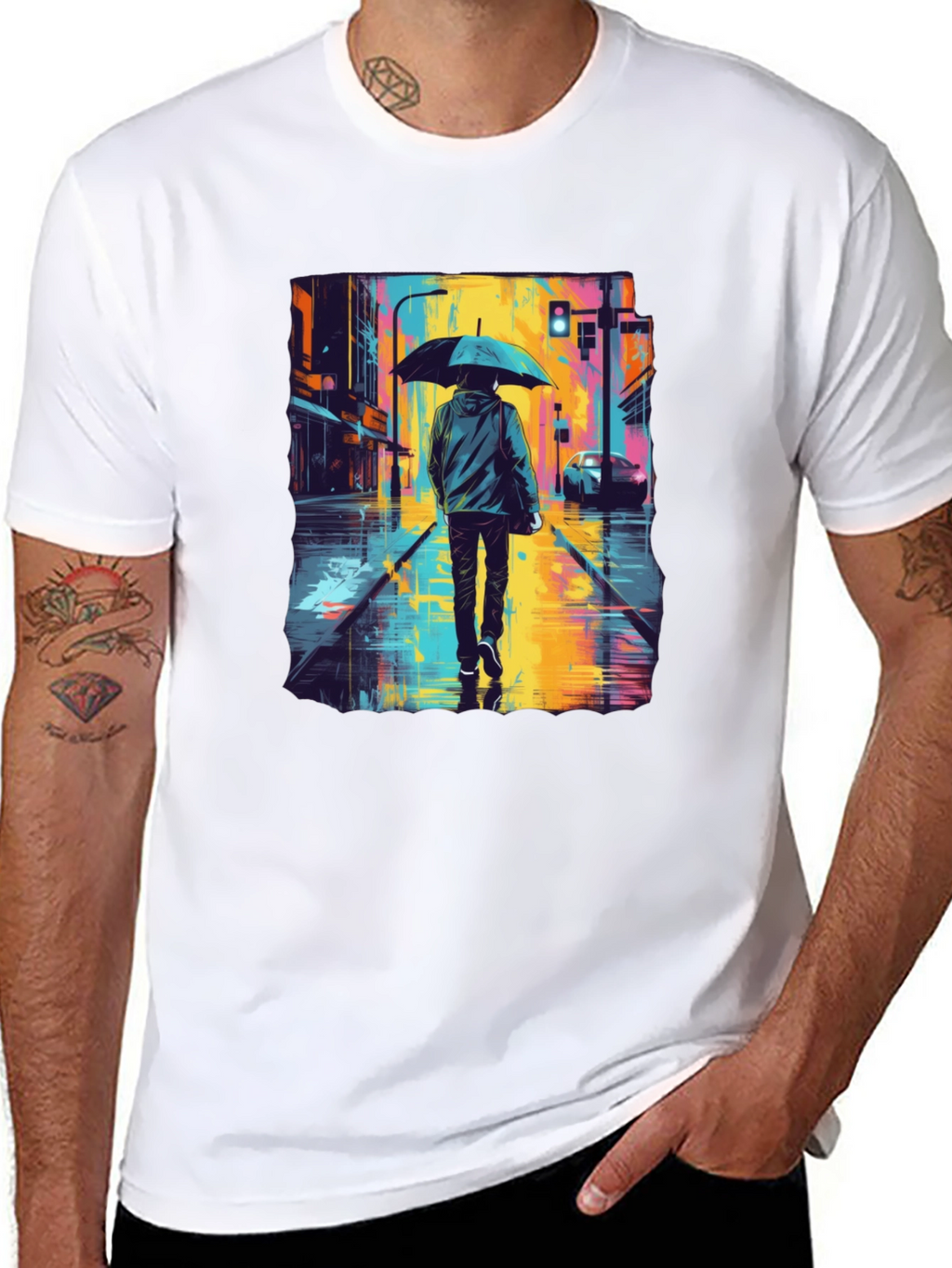 Rainy Day Street Art T-Shirt