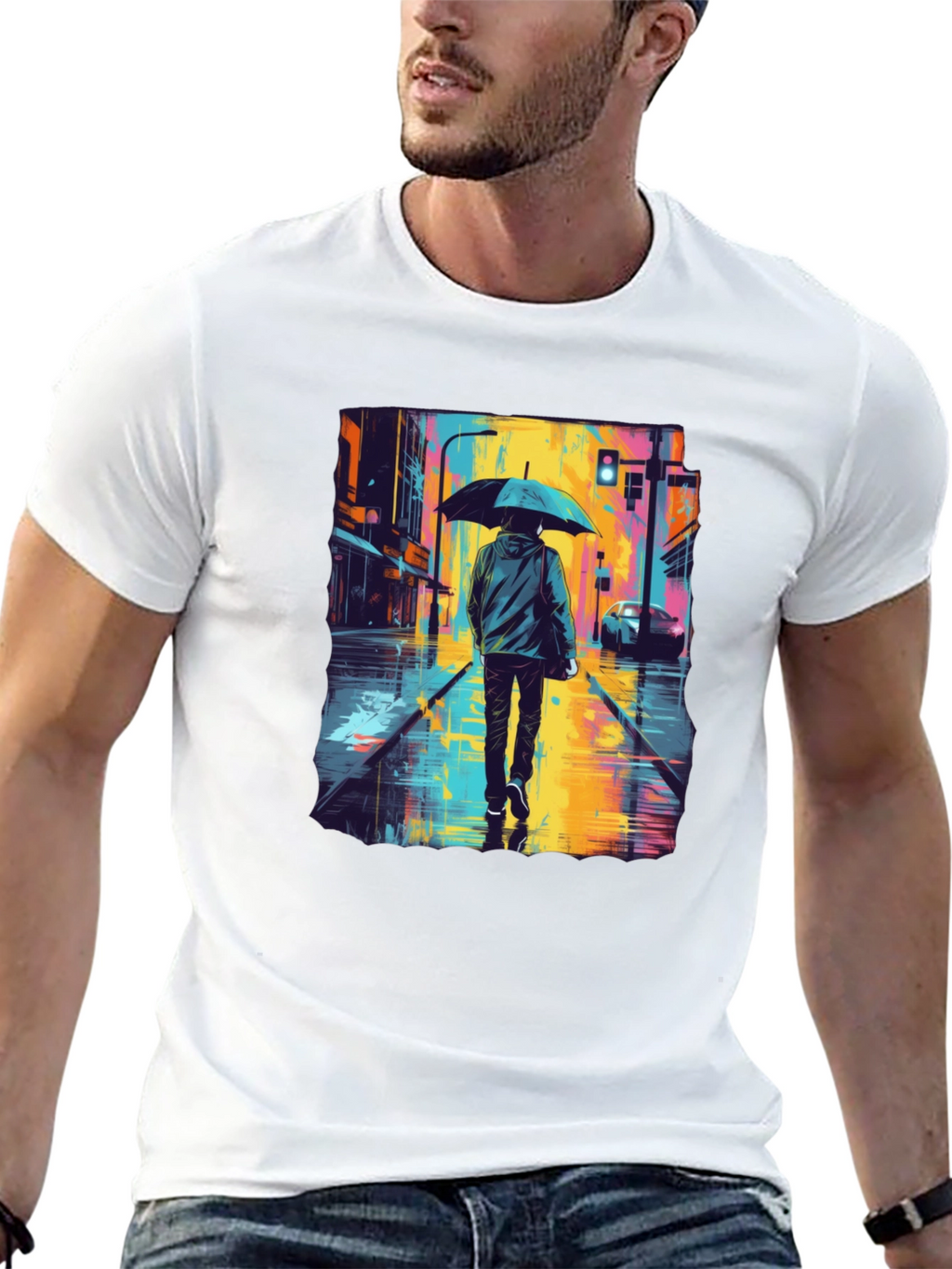 Rainy Day Street Art T-Shirt