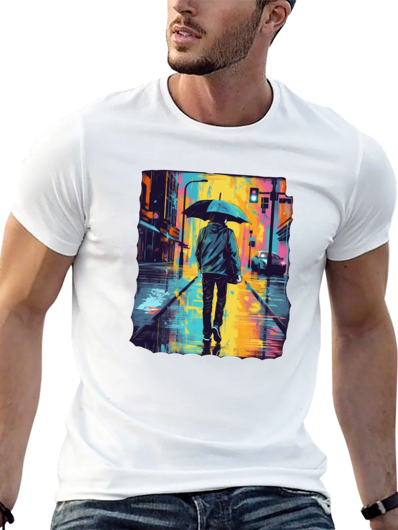Rainy Day Street Art T-Shirt