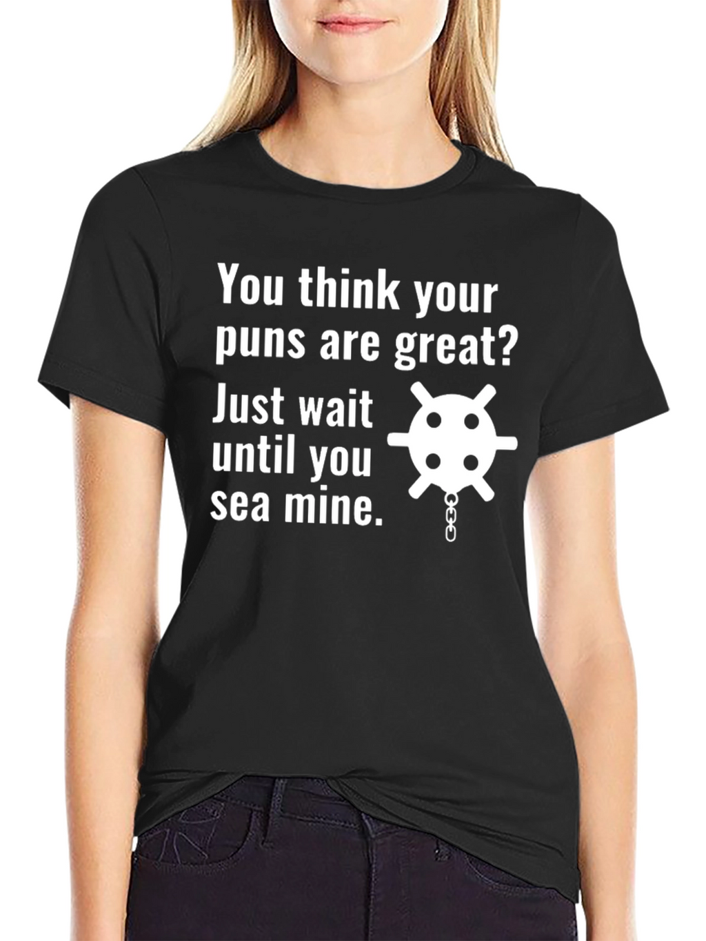Funny Pun T-Shirt - Sea Mine Graphic Tee