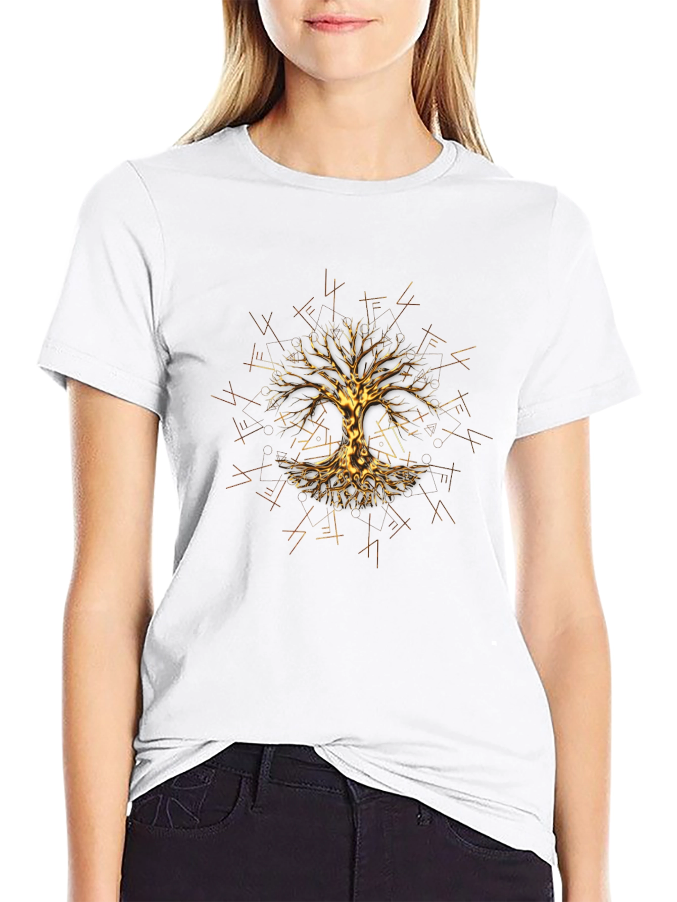 Yggdrasil Tree of Life Graphic Tee - Black