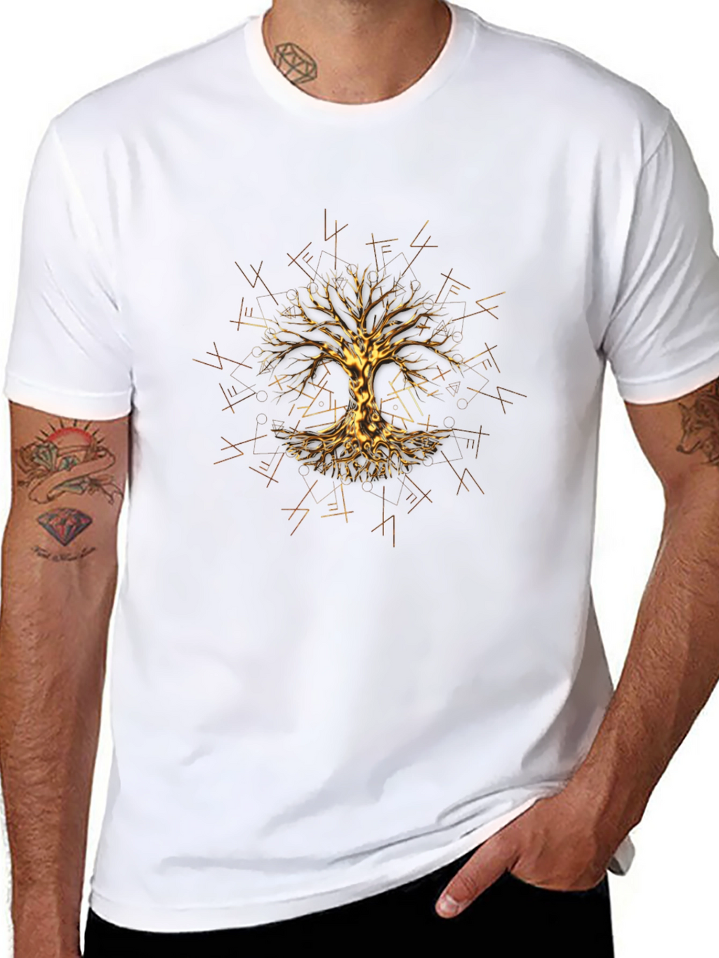 Yggdrasil Tree of Life Graphic Tee - Black