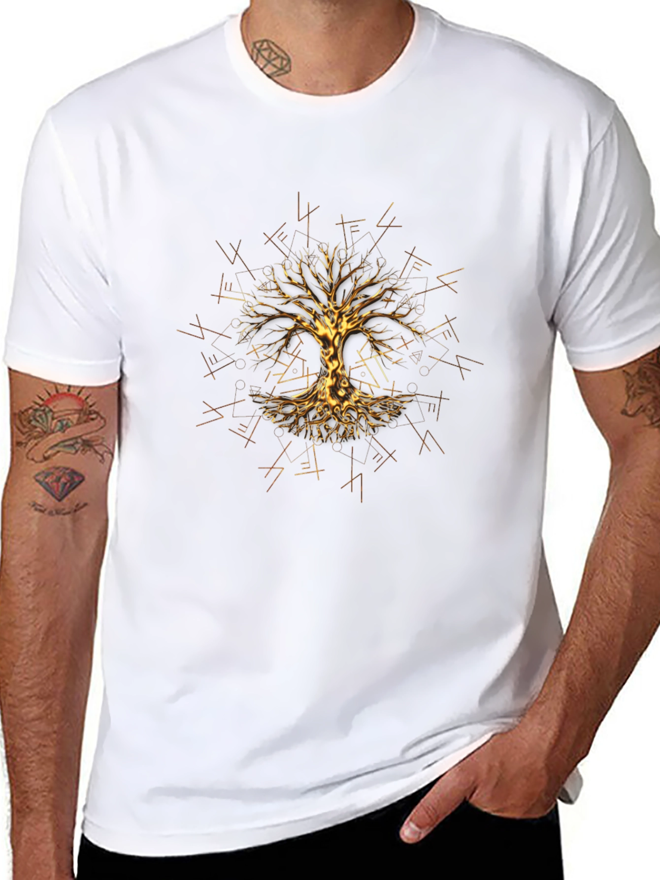 Yggdrasil Tree of Life Graphic Tee - Black