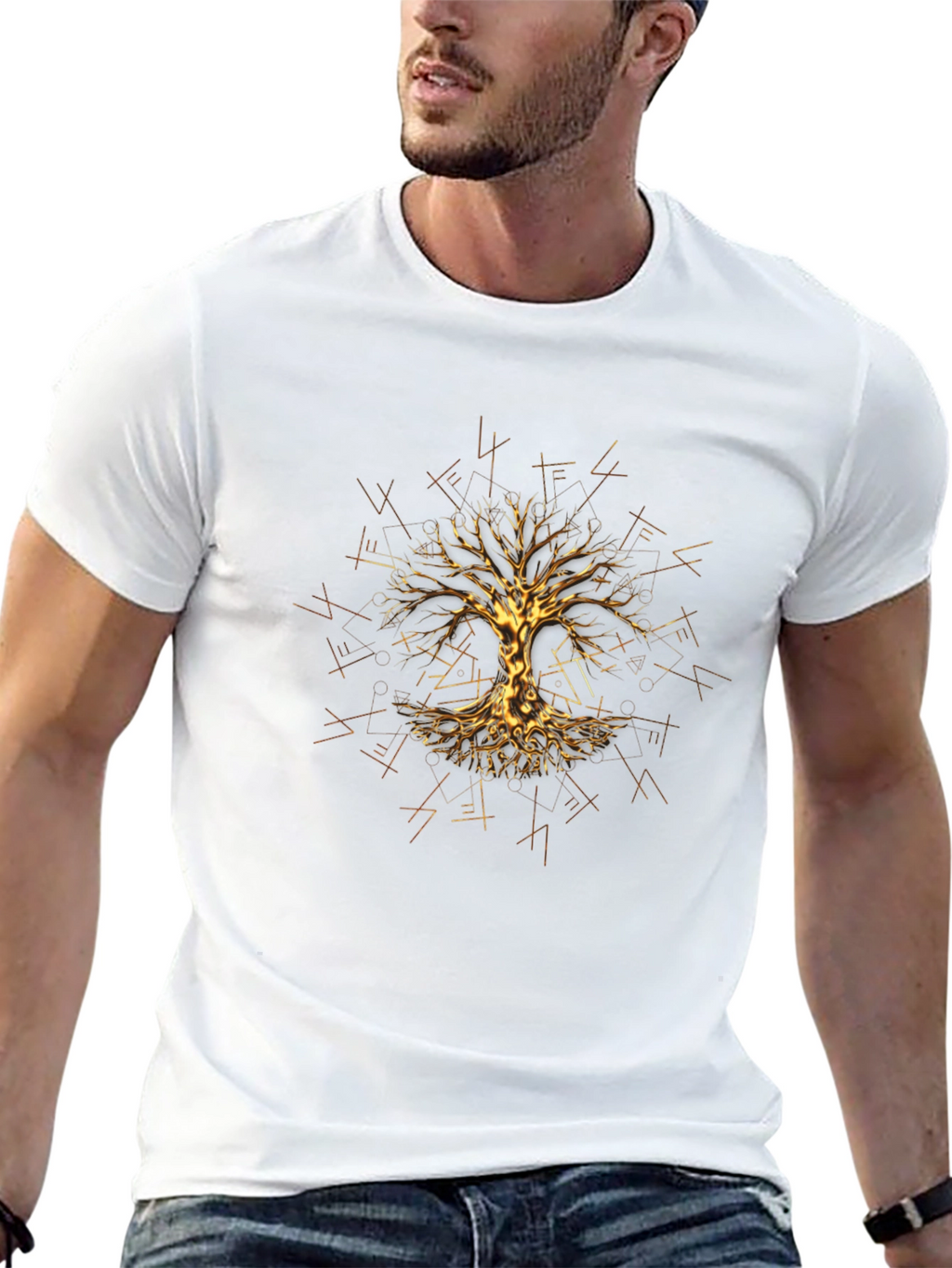 Yggdrasil Tree of Life Graphic Tee - Black